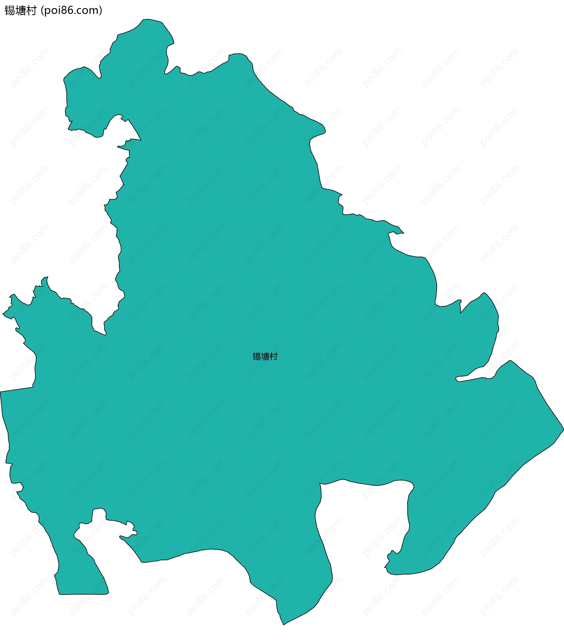 锡塘村边界地图