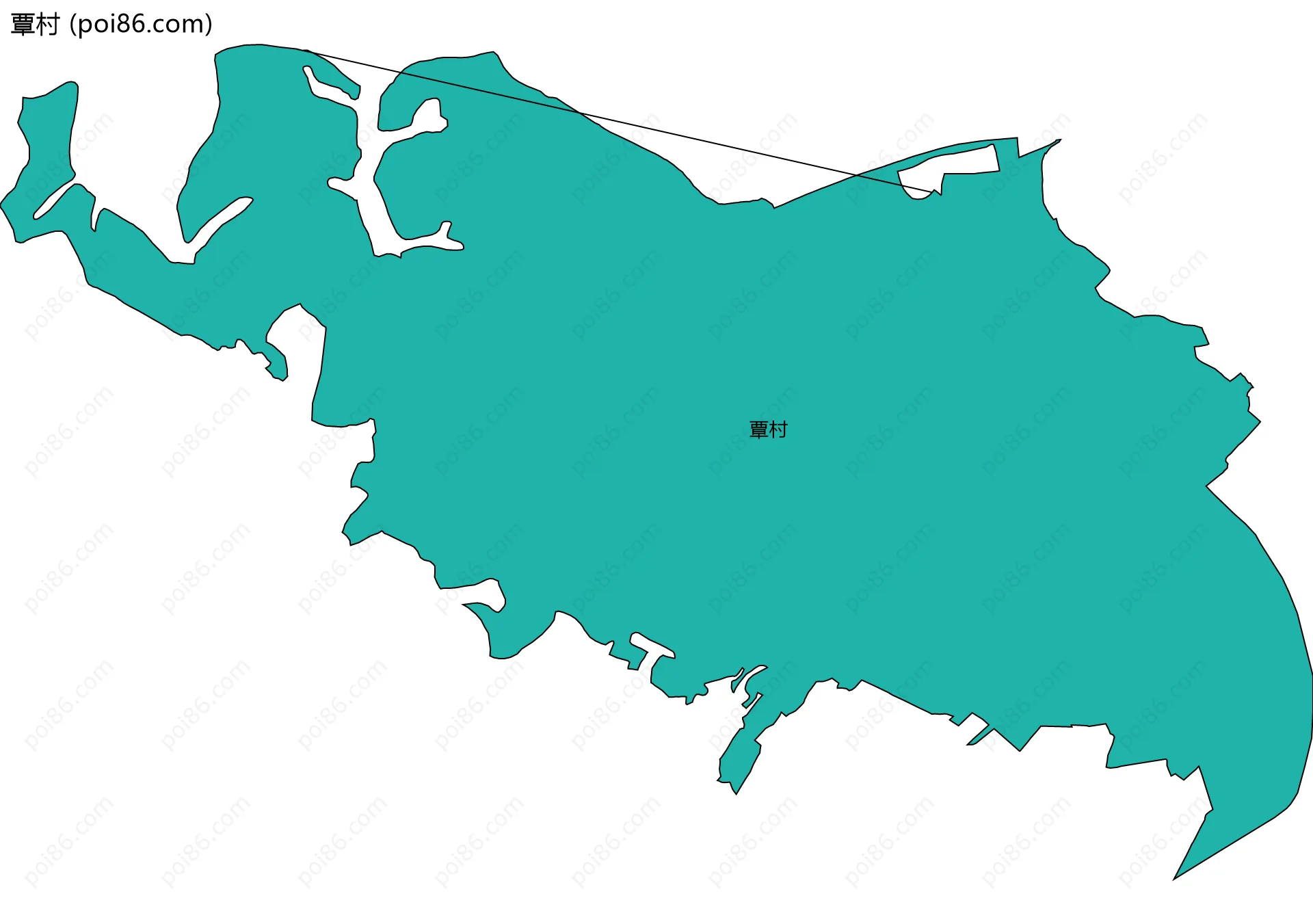 覃村边界地图