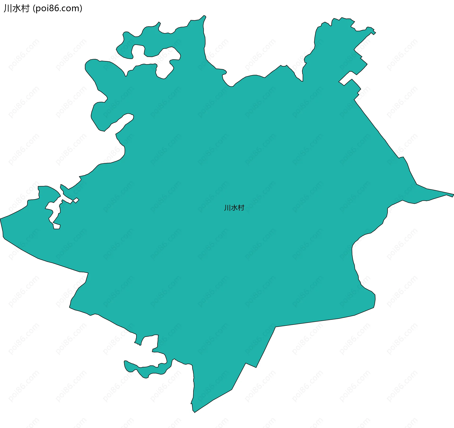 川水村边界地图