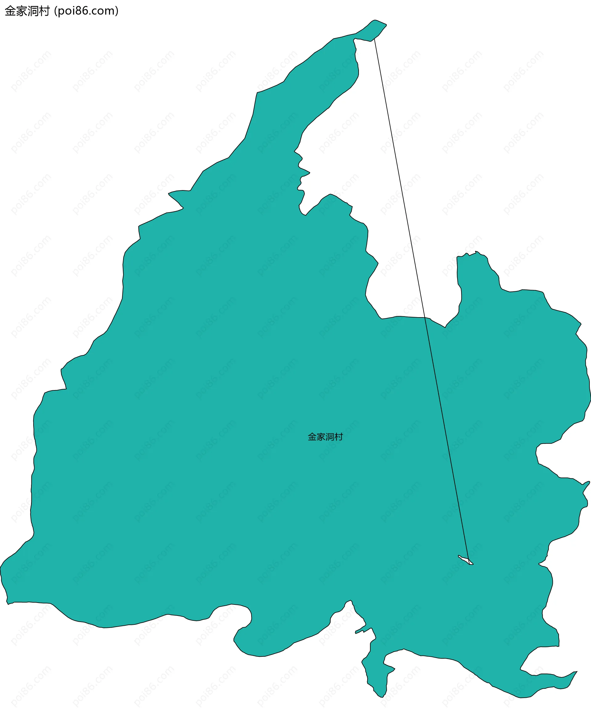 金家洞村边界地图