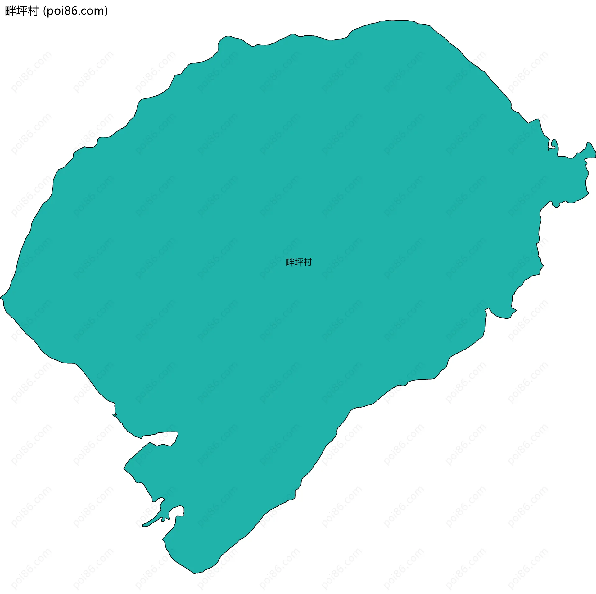 畔坪村边界地图