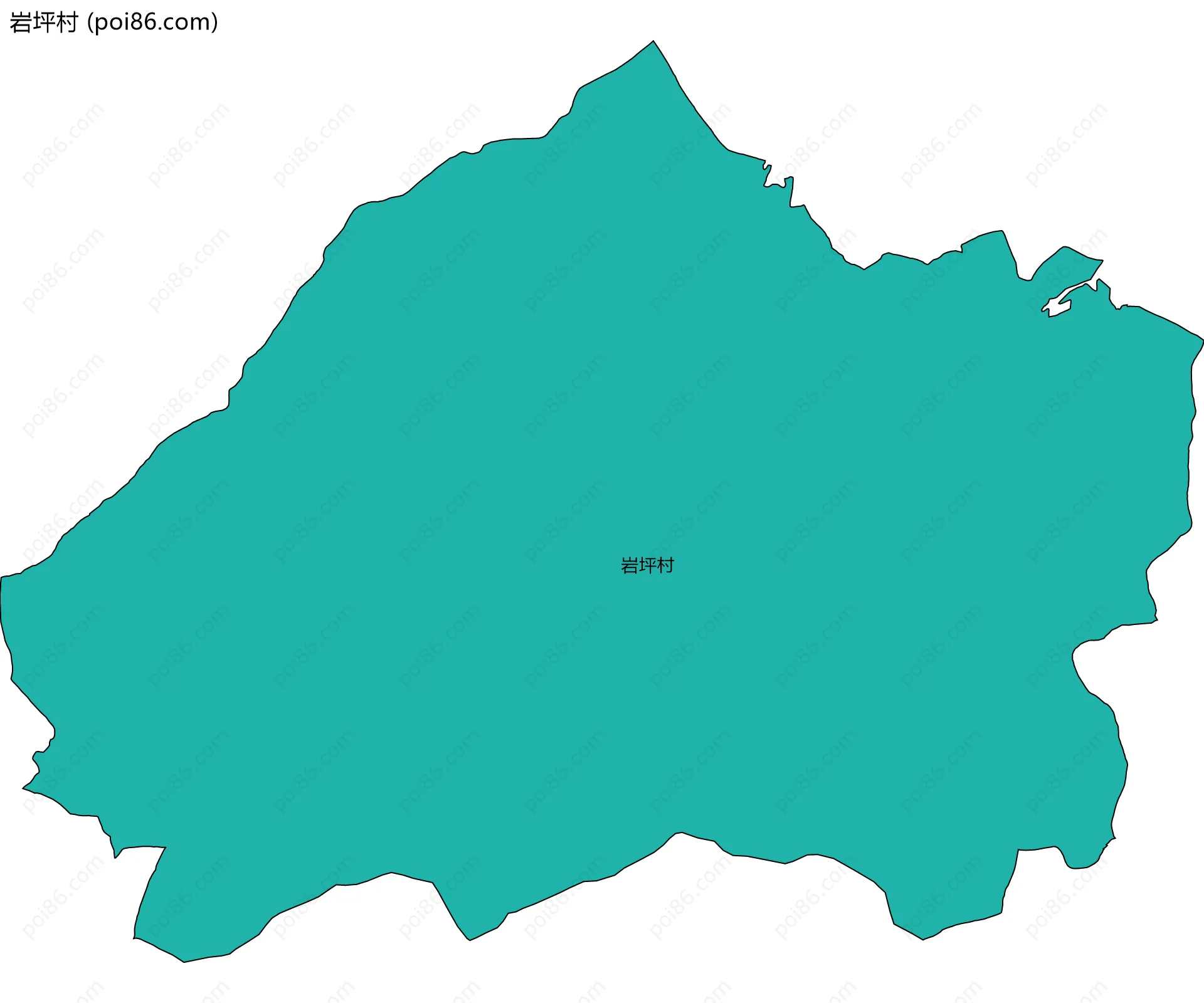 岩坪村边界地图