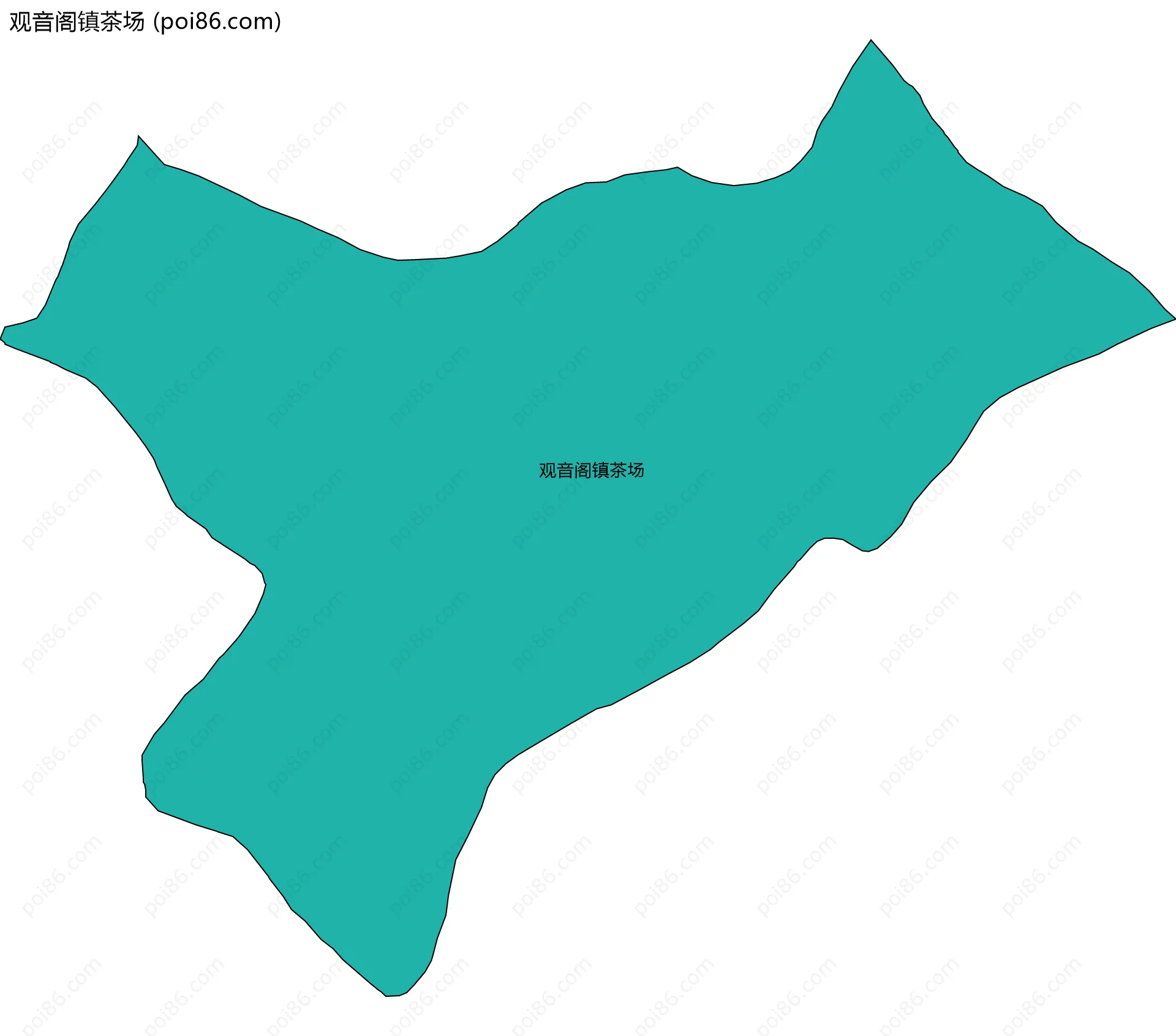 观音阁镇茶场边界地图