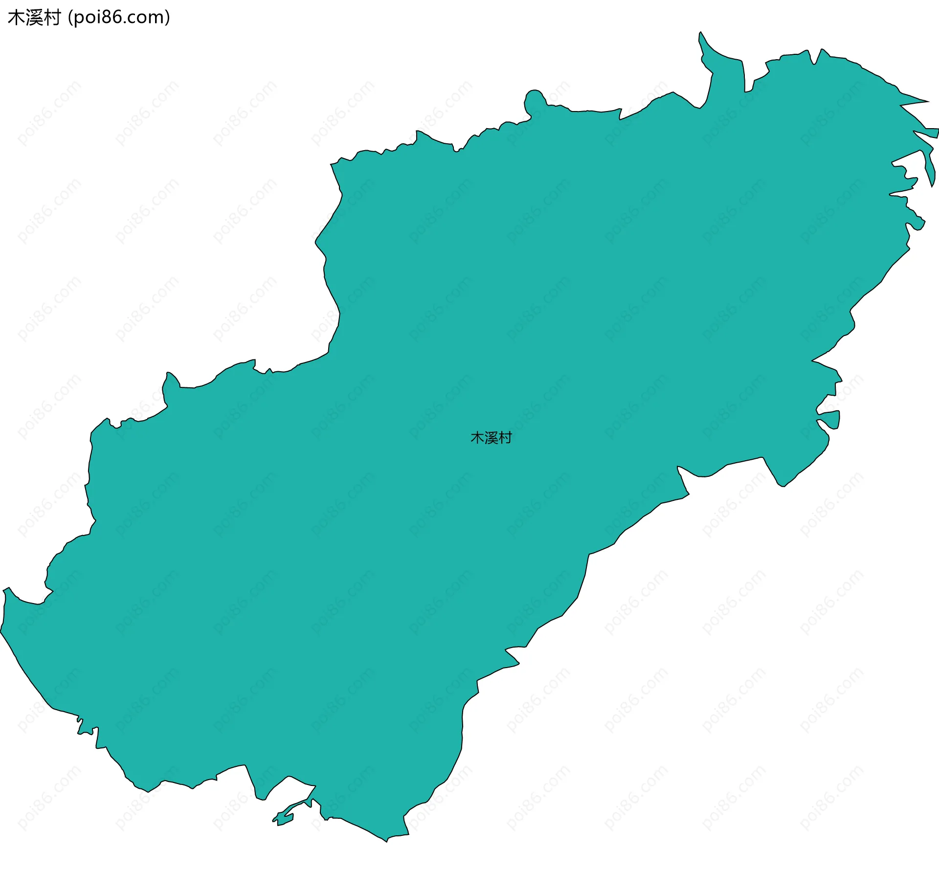 木溪村边界地图