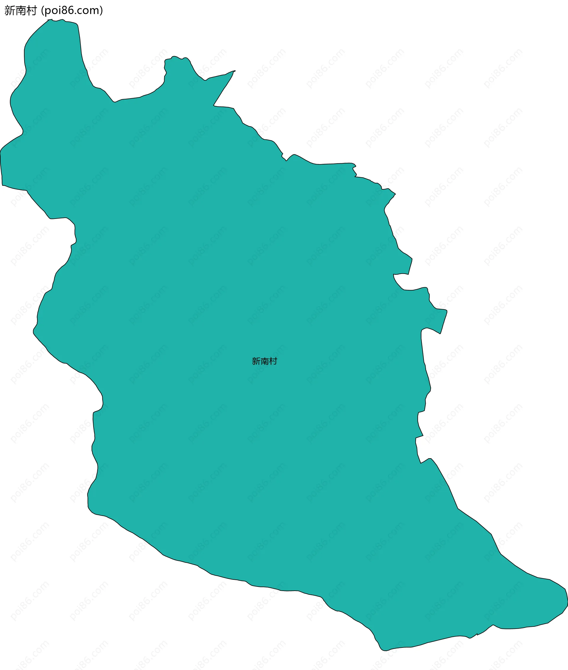 新南村边界地图