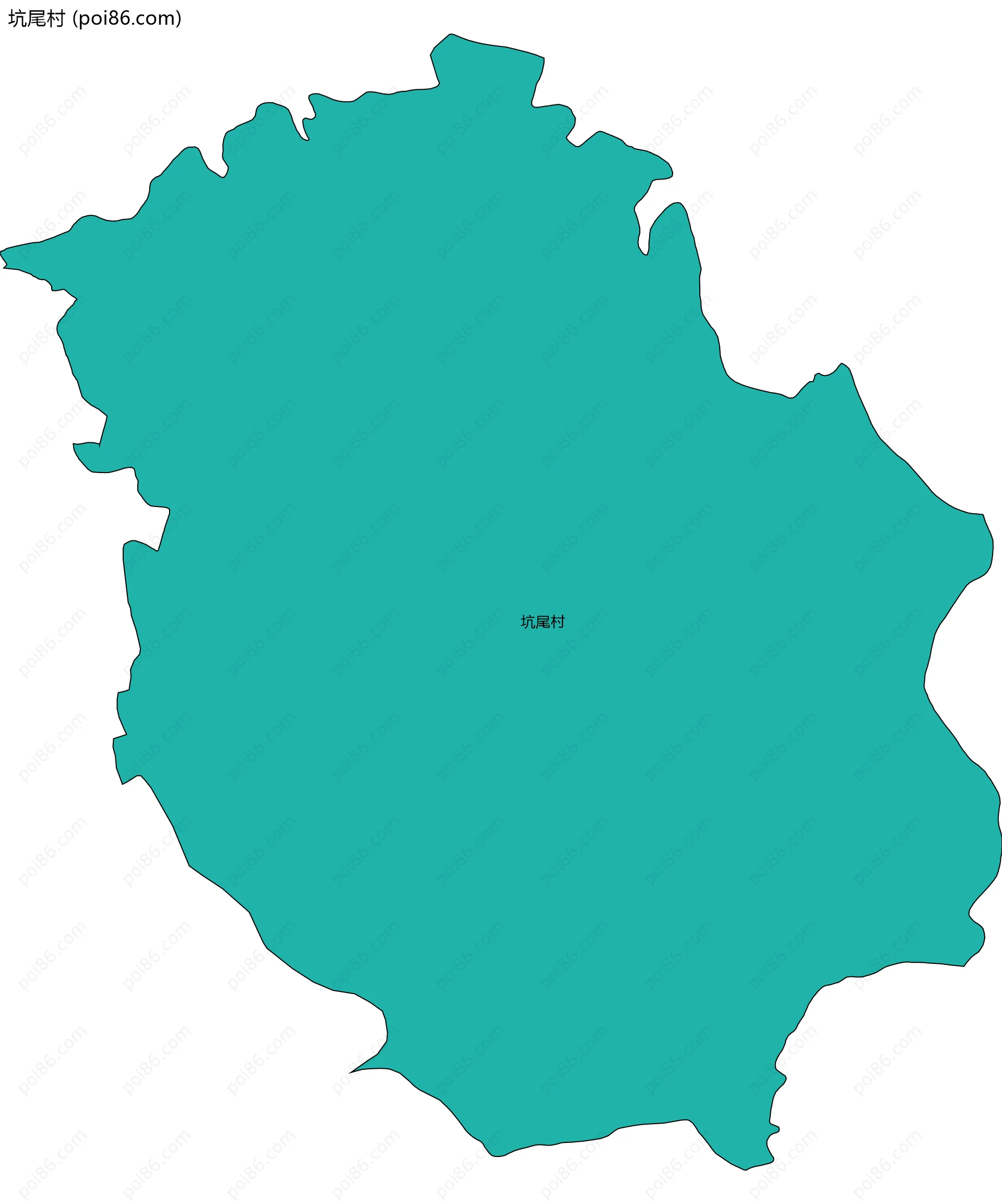 坑尾村边界地图