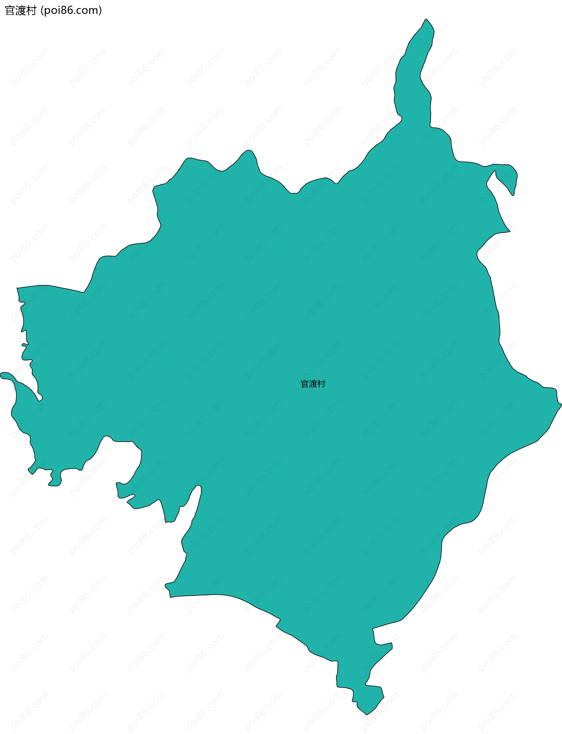 官渡村边界地图