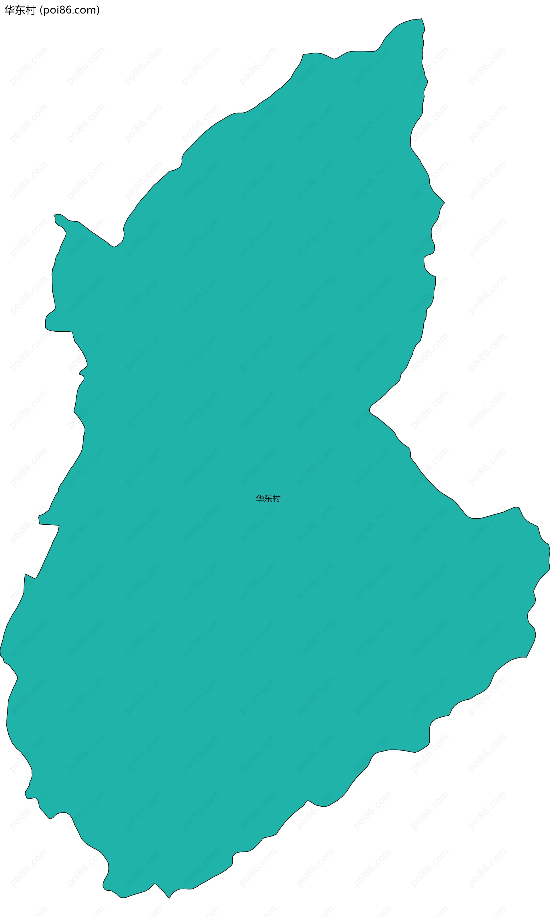 华东村边界地图