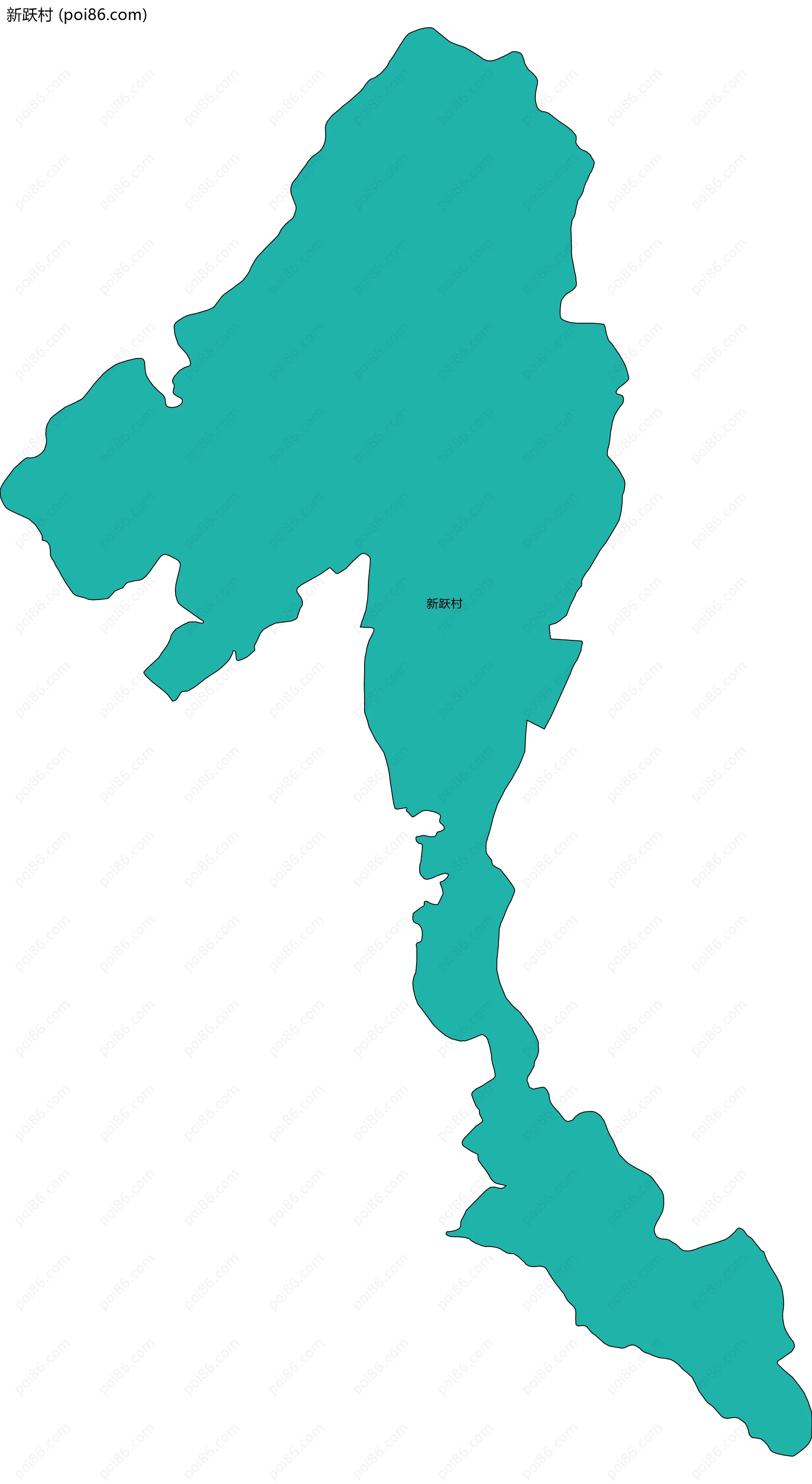 新跃村边界地图