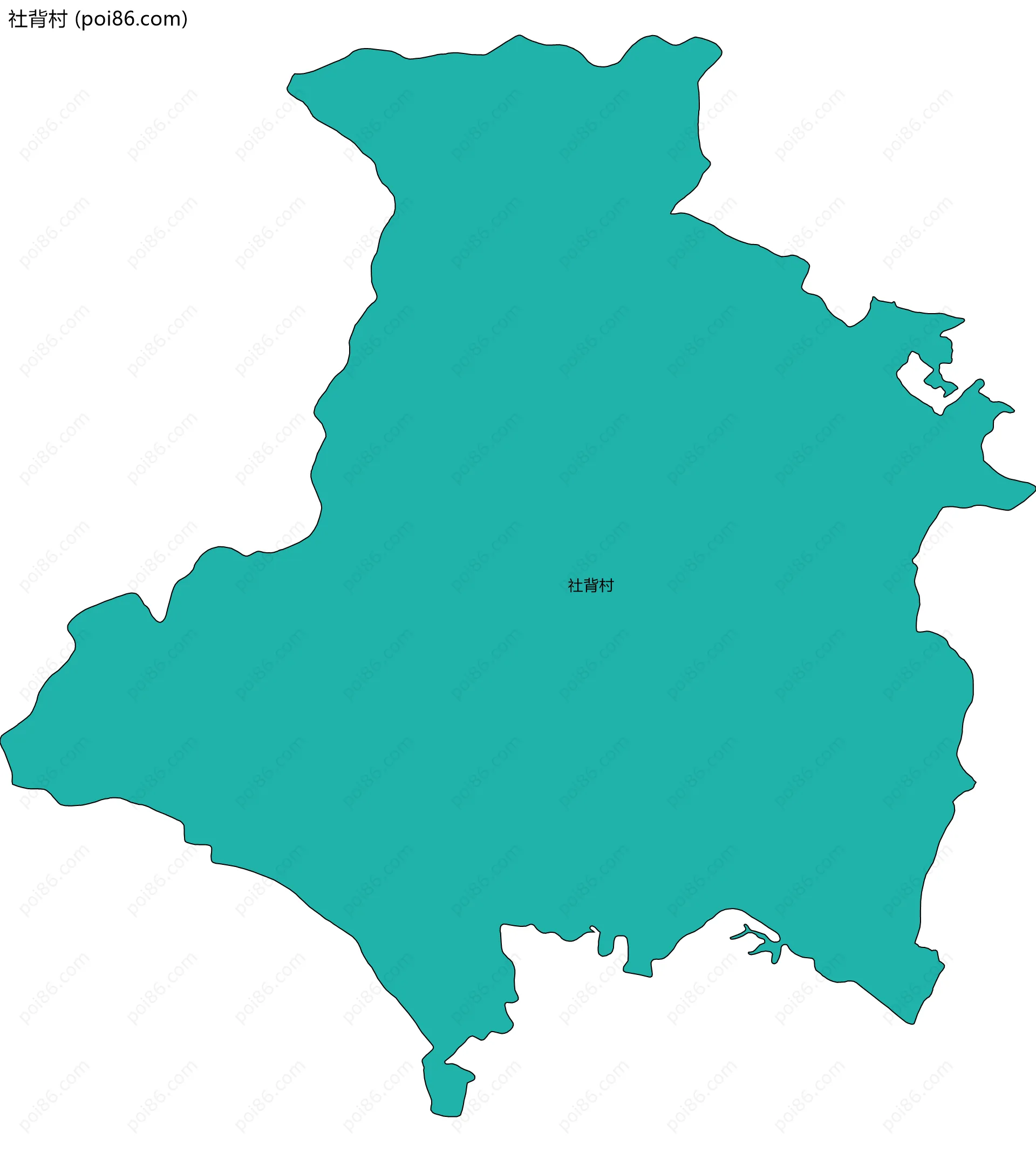 社背村边界地图