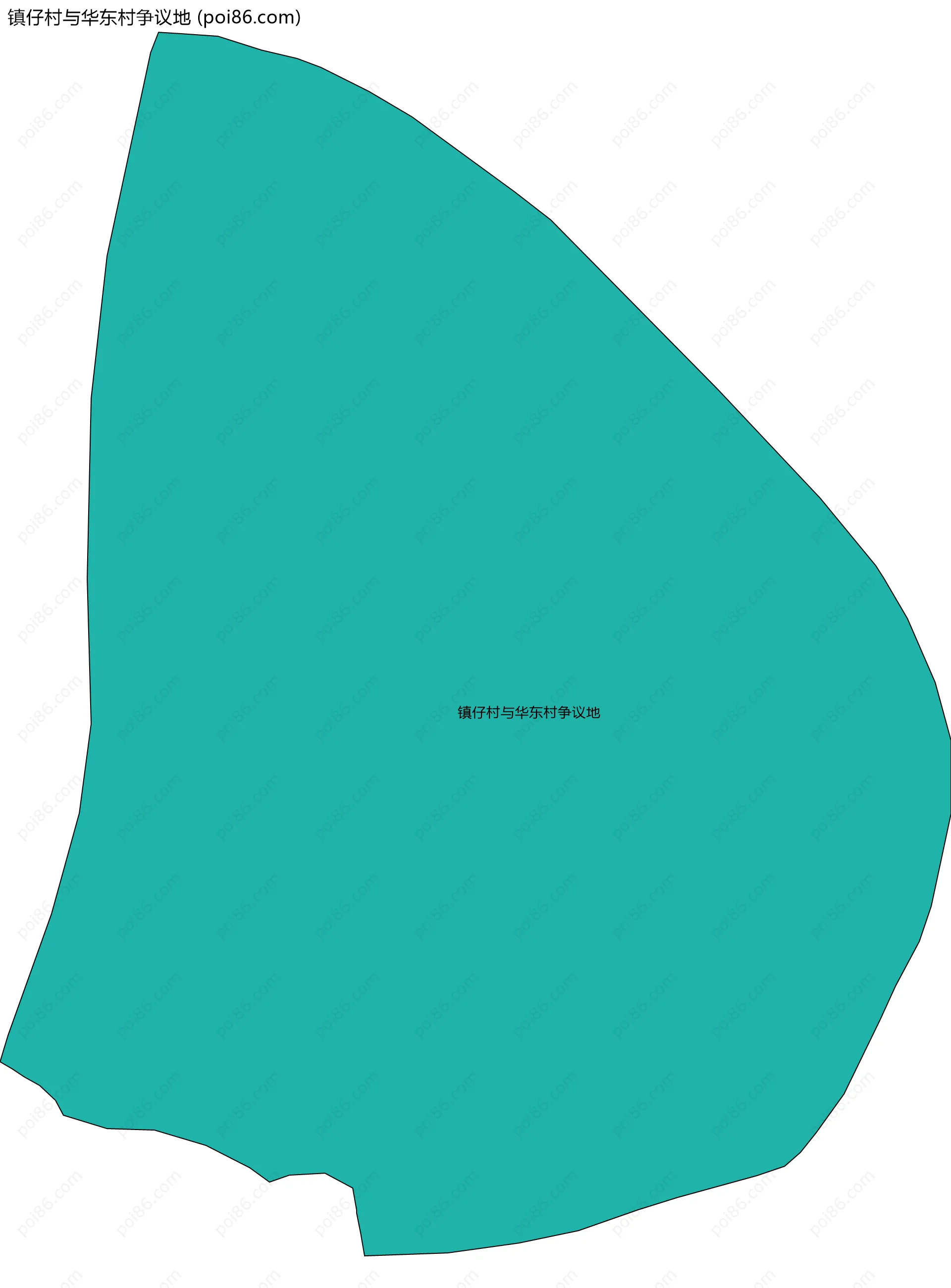镇仔村与华东村争议地边界地图