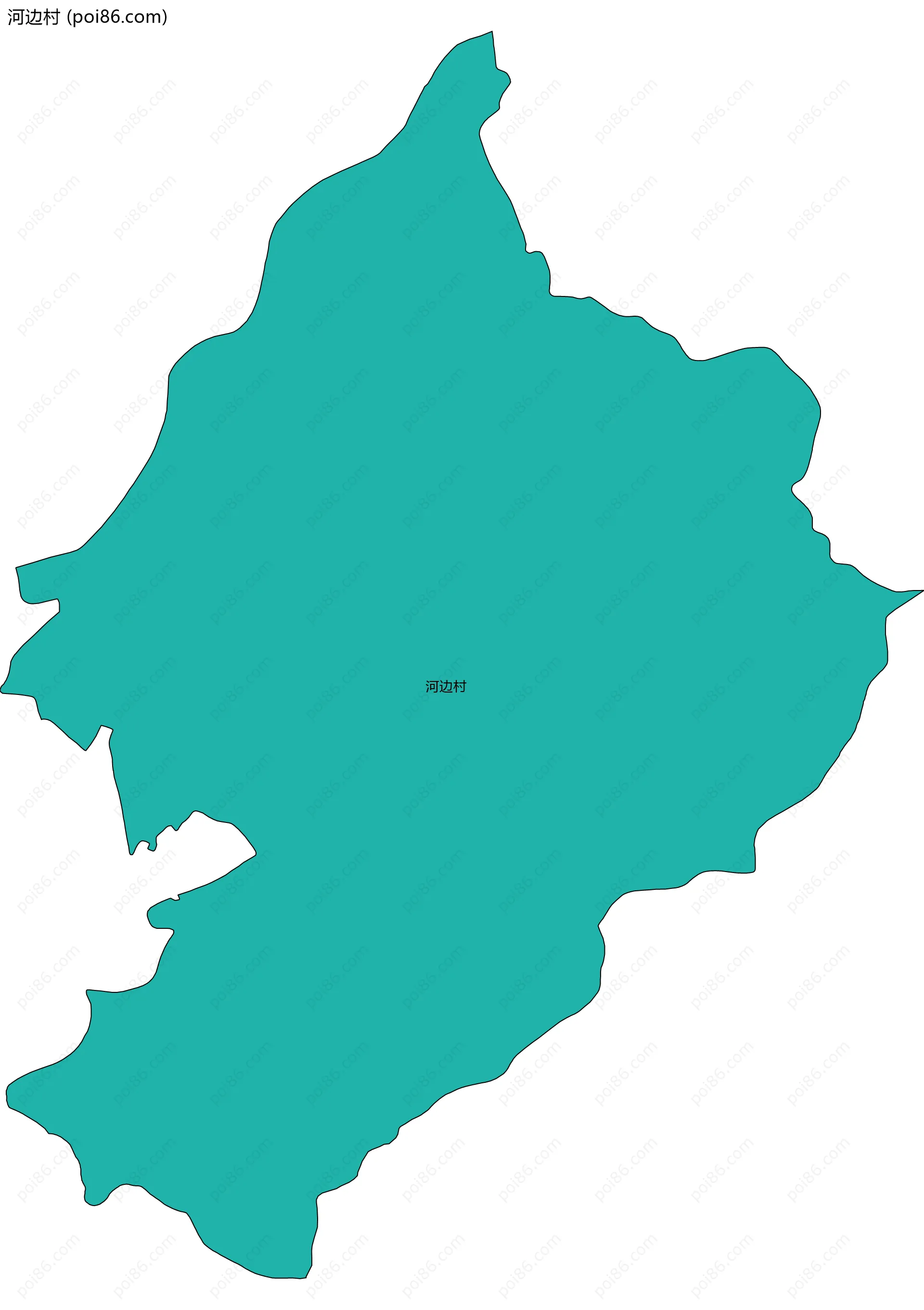 河边村边界地图