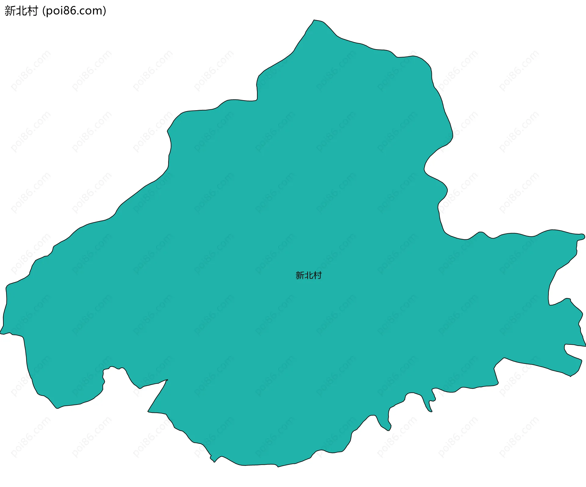 新北村边界地图
