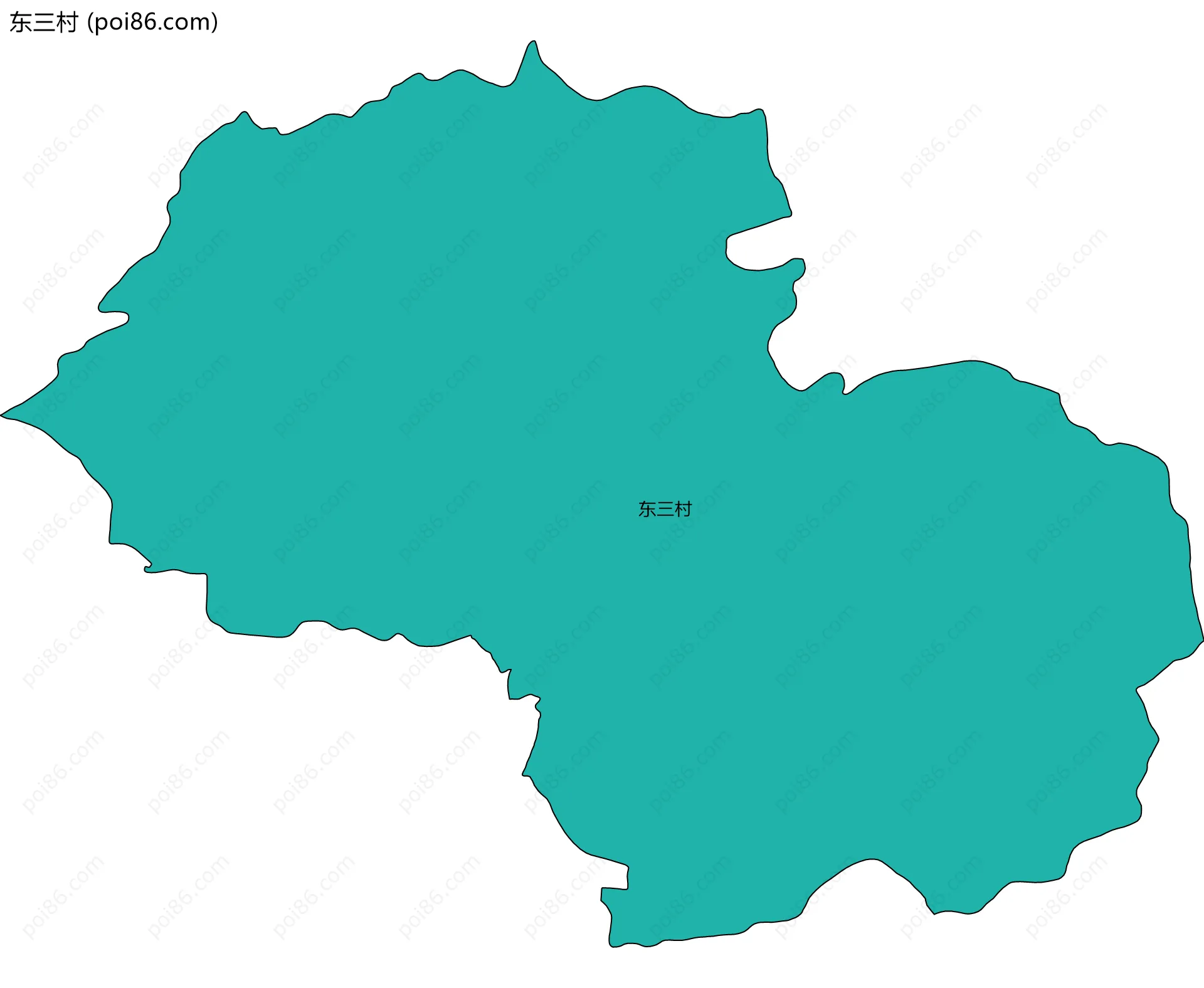 东三村边界地图