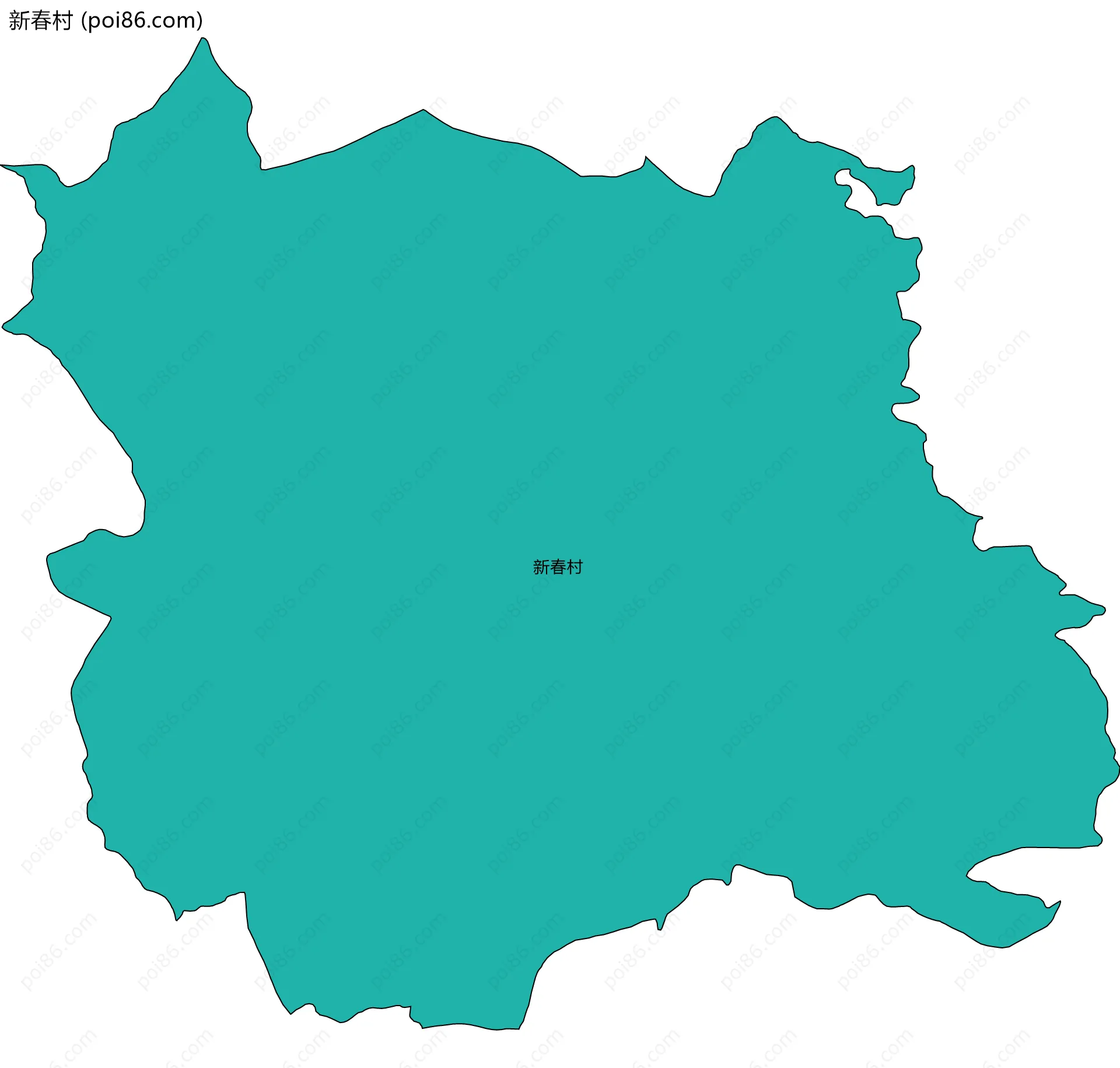 新春村边界地图
