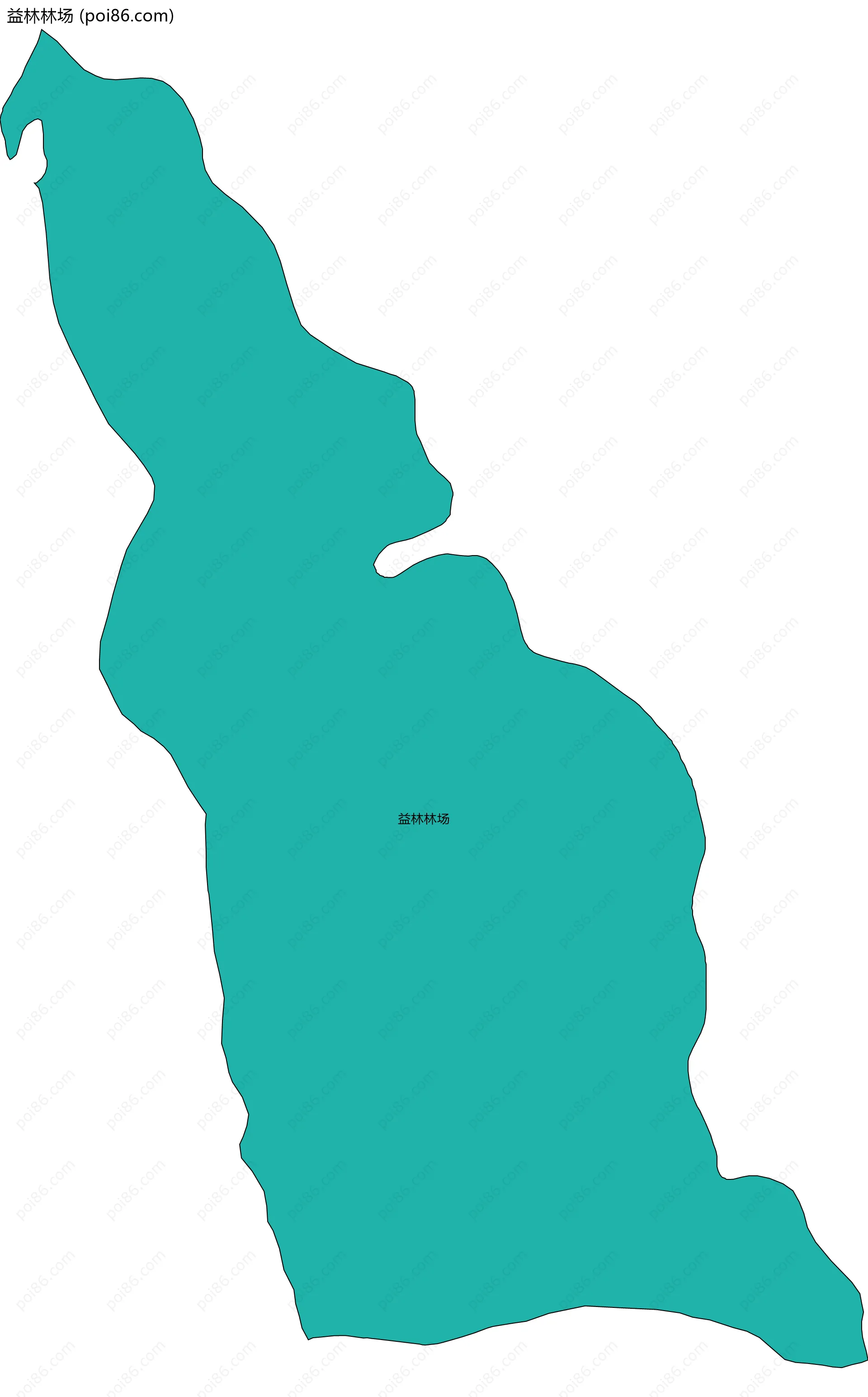 益林林场边界地图