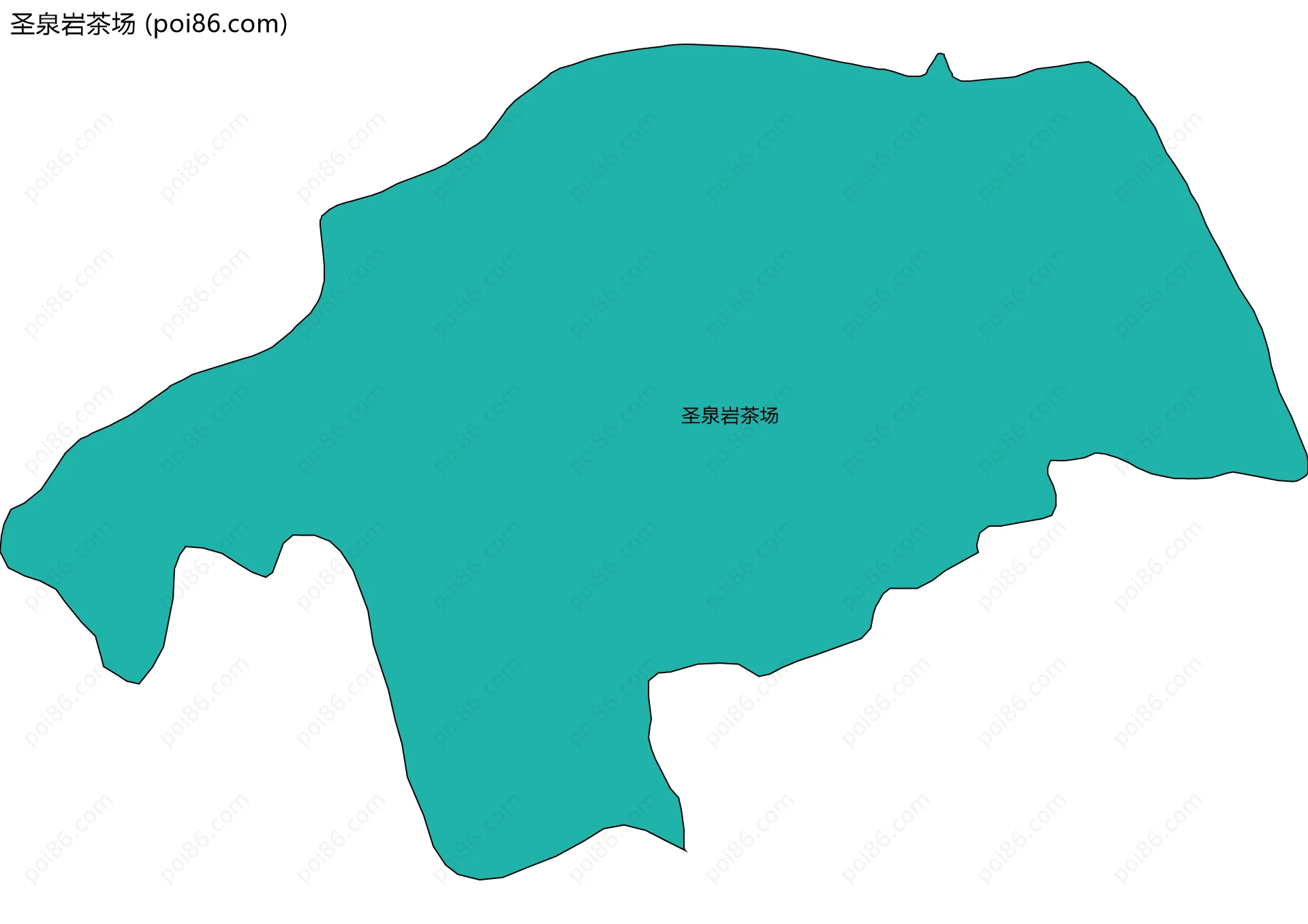 圣泉岩茶场边界地图