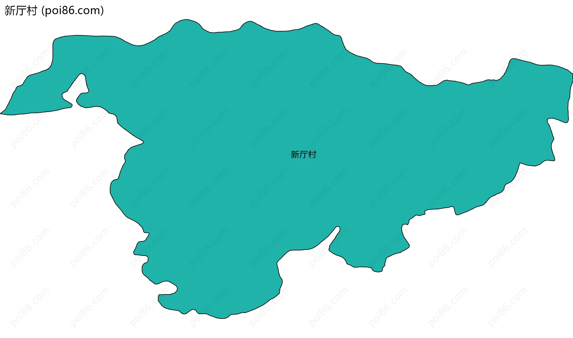 新厅村边界地图