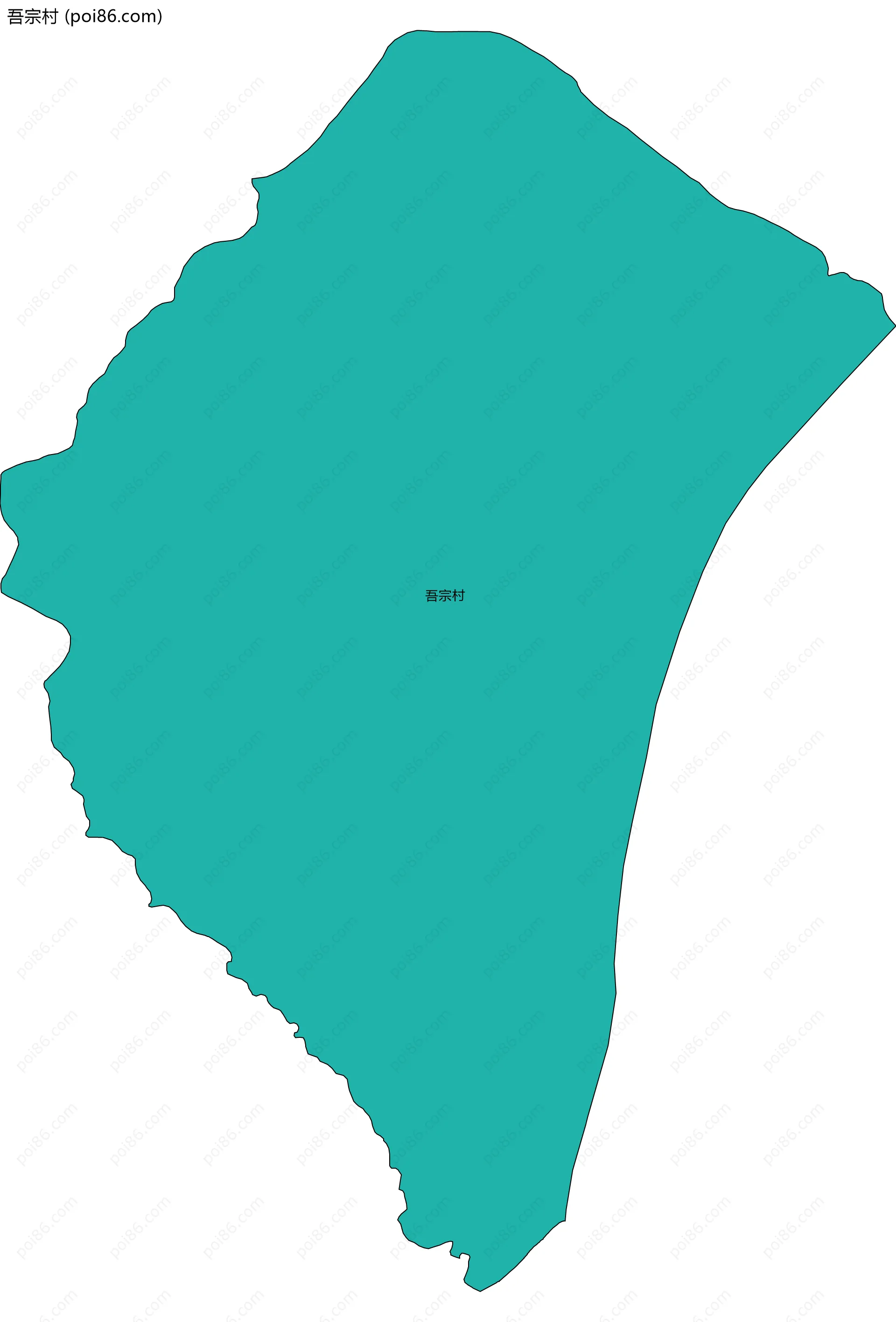 吾宗村边界地图