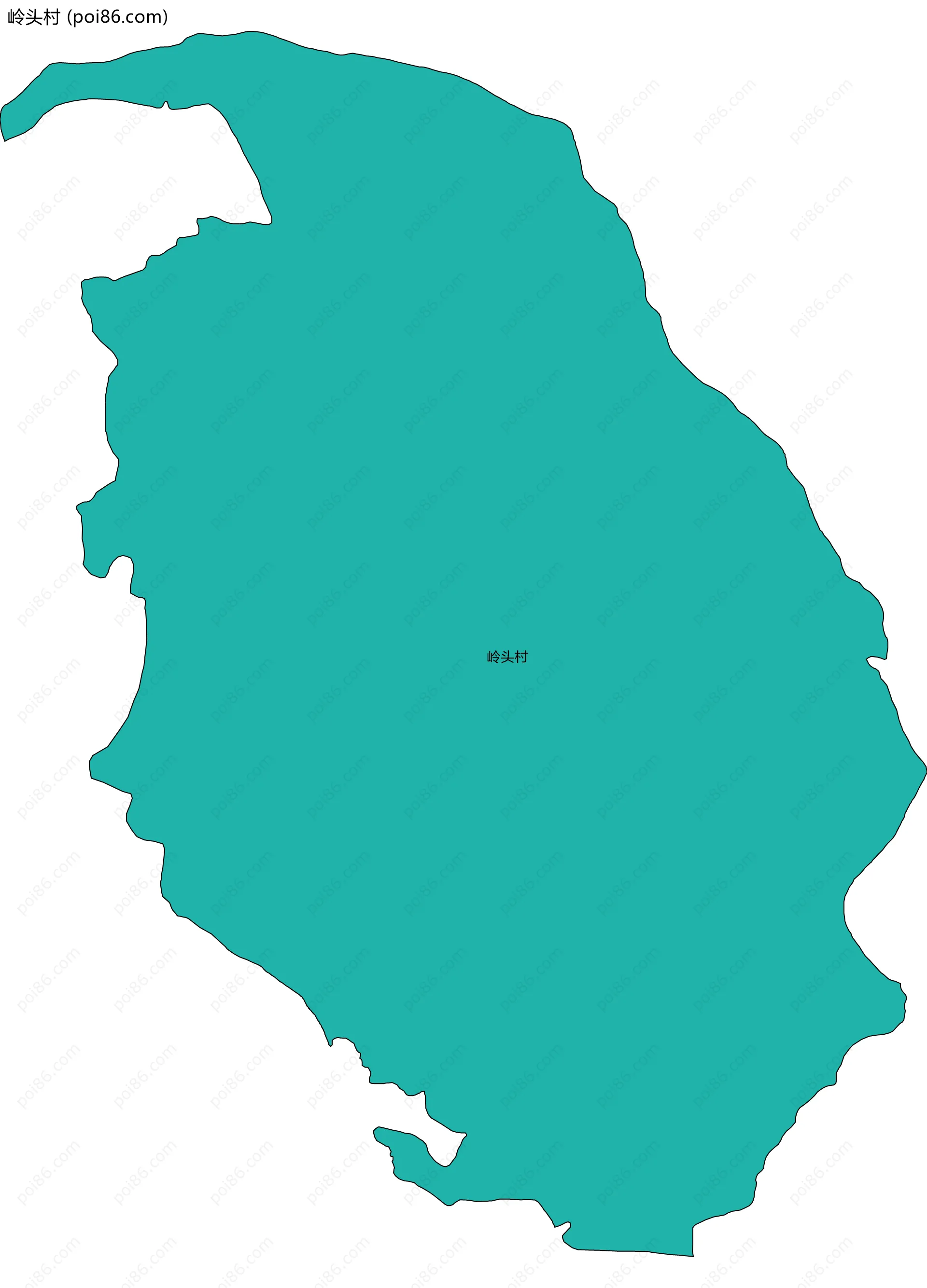 岭头村边界地图