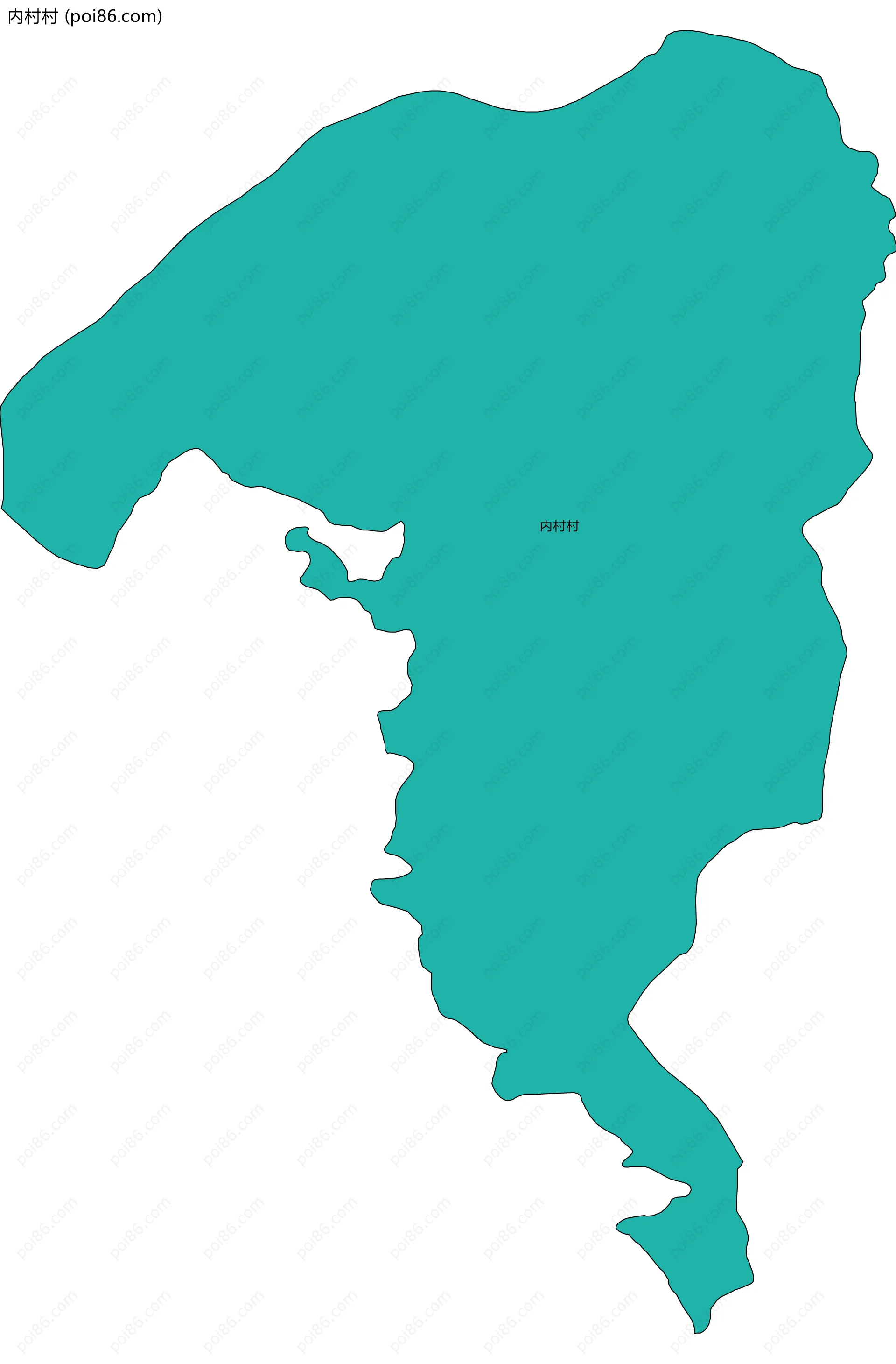 内村村边界地图