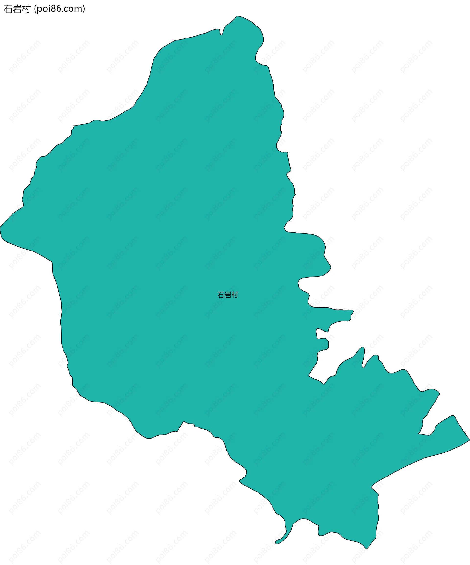 石岩村边界地图