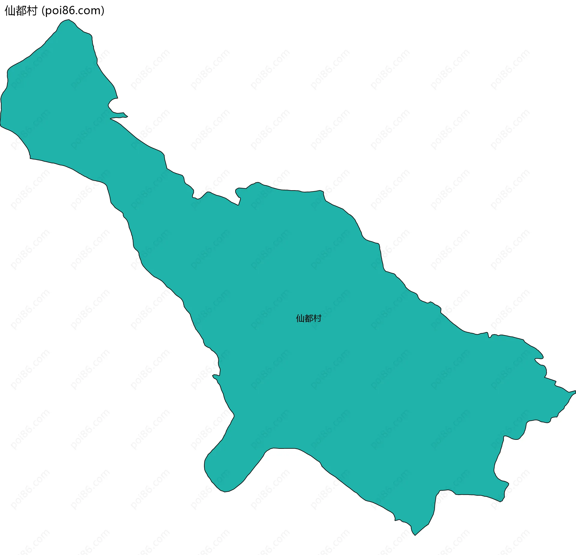 仙都村边界地图