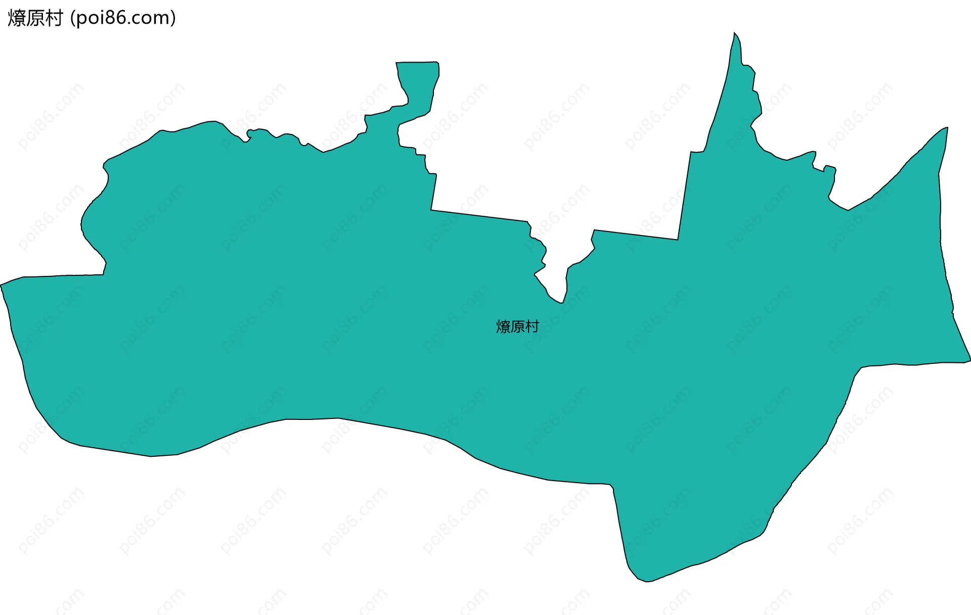 燎原村边界地图