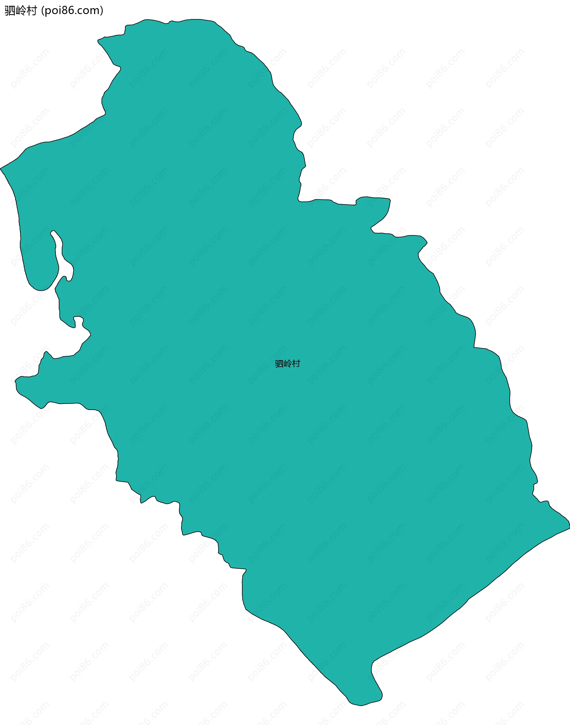 驷岭村边界地图