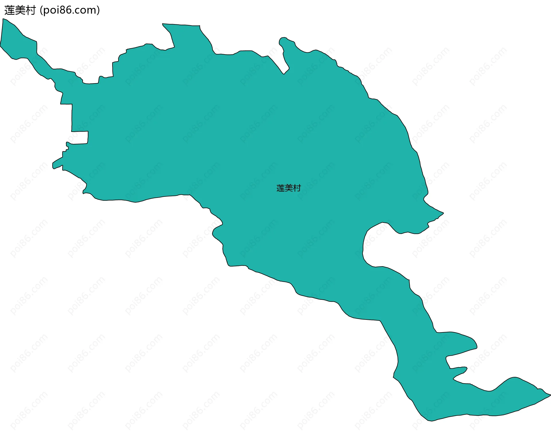 莲美村边界地图