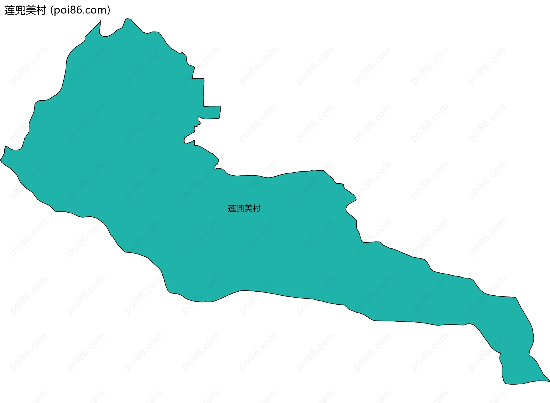 莲兜美村边界地图