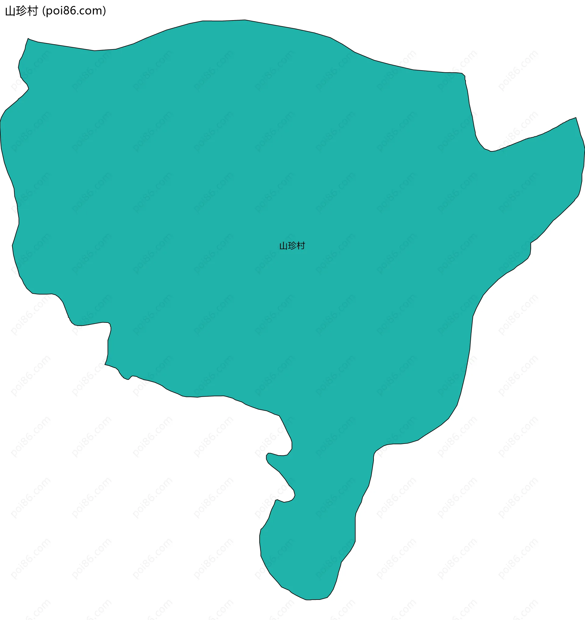 山珍村边界地图