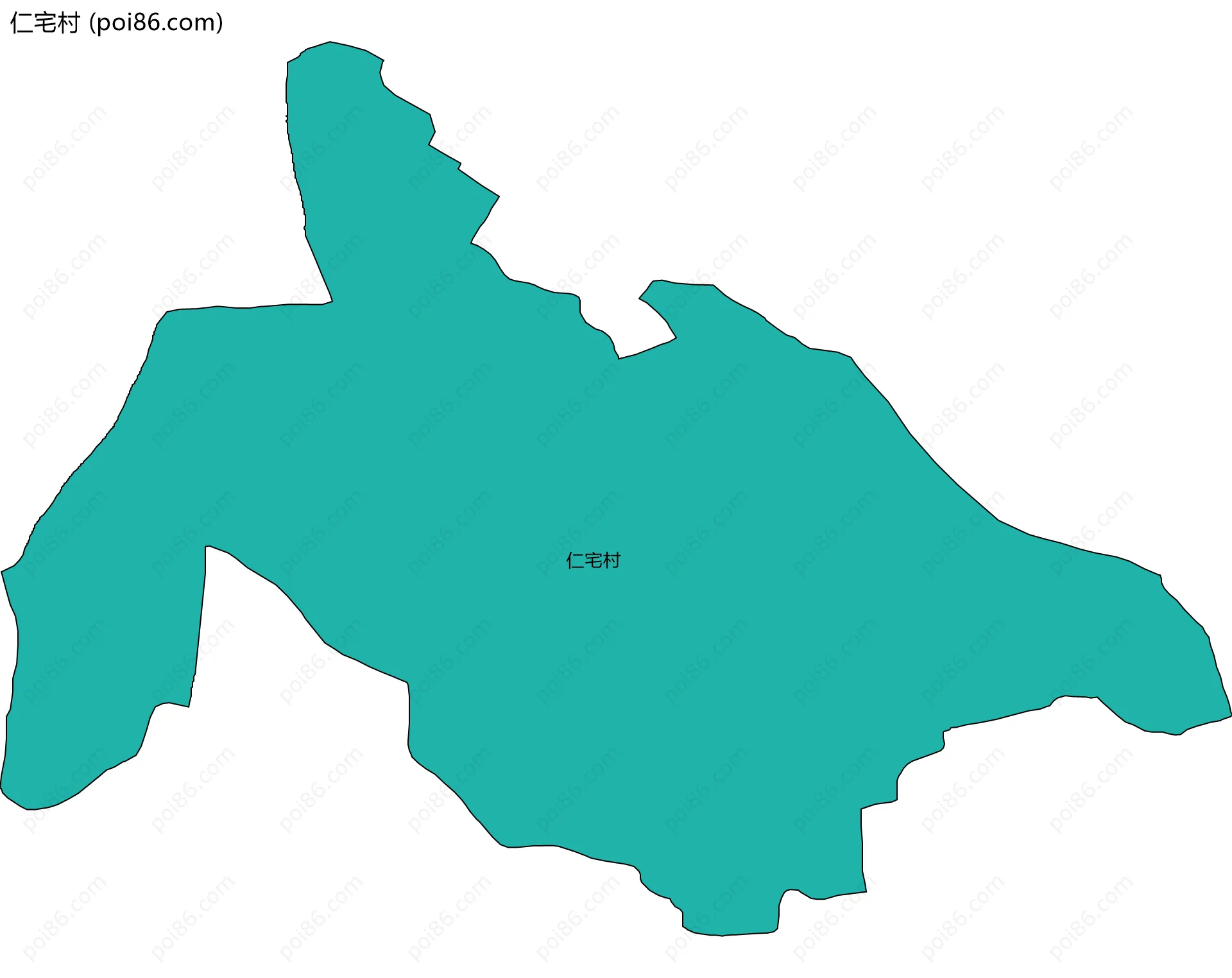仁宅村边界地图