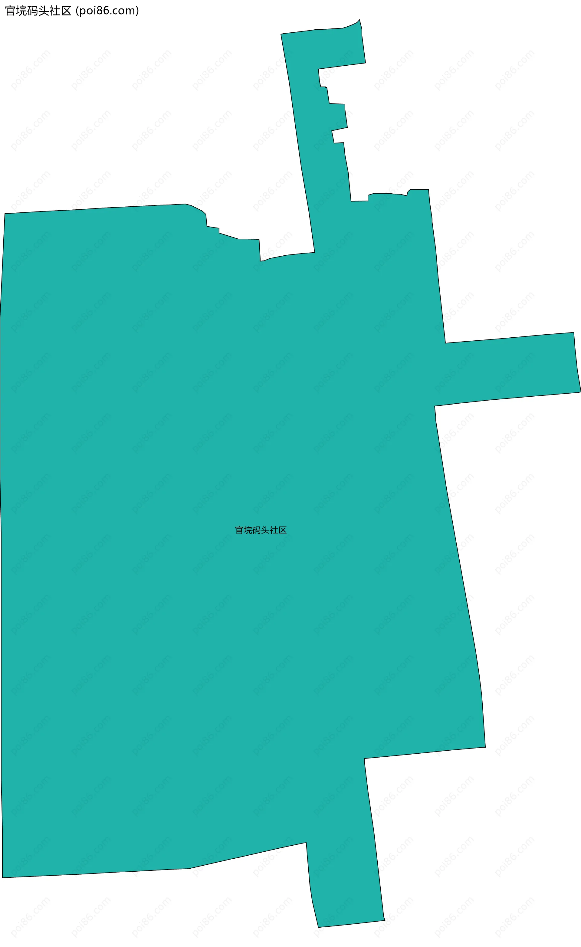 官垸码头社区边界地图