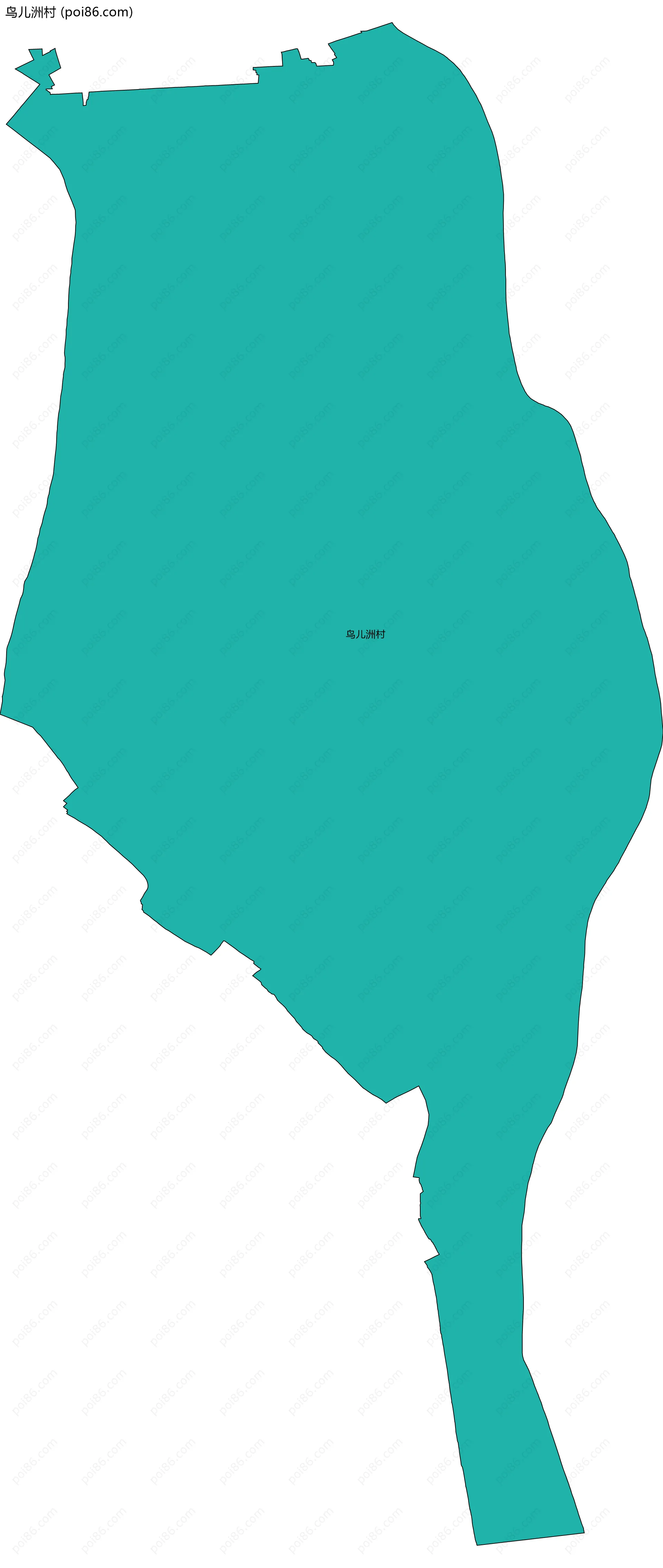 鸟儿洲村边界地图