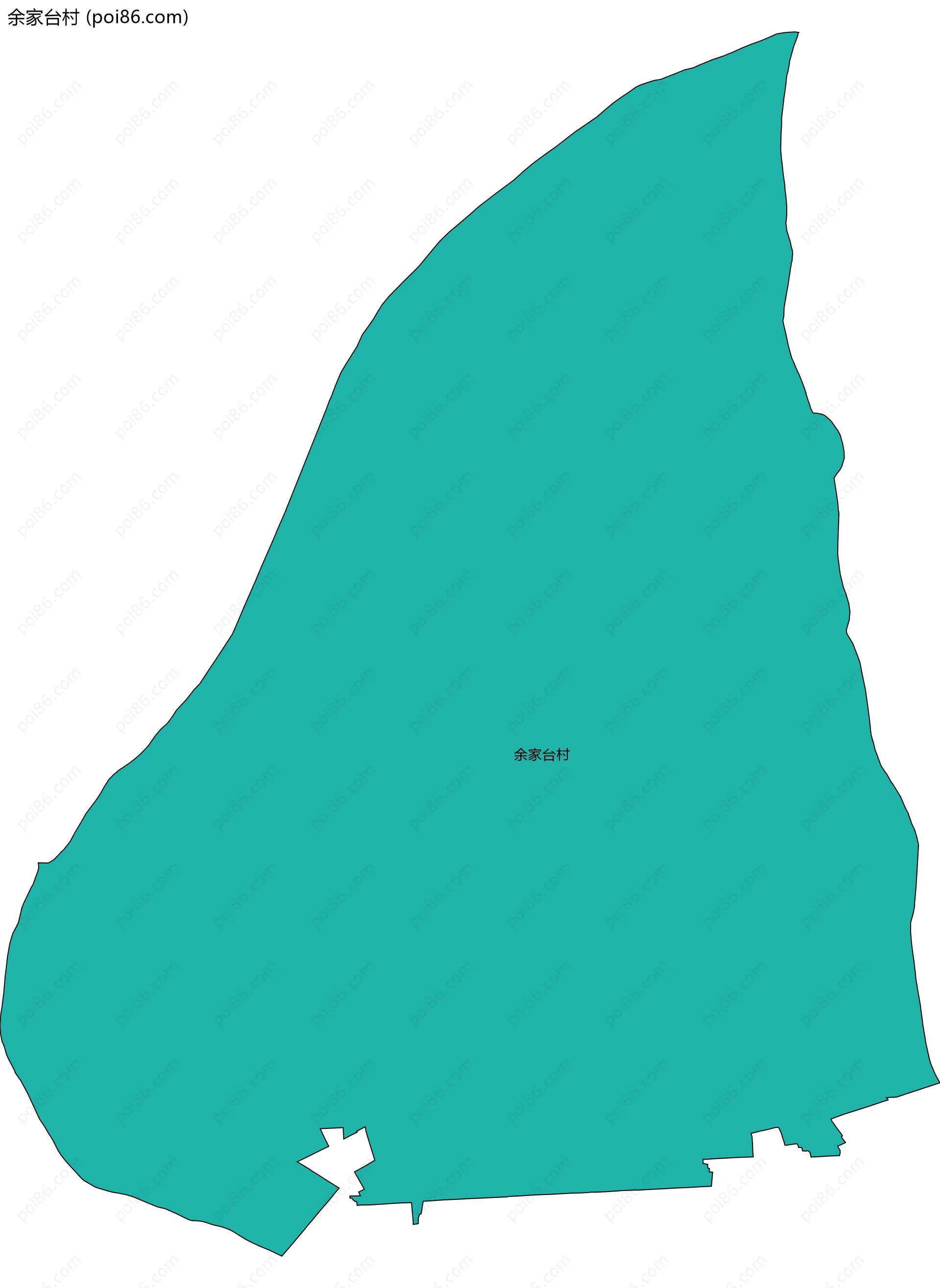 余家台村边界地图