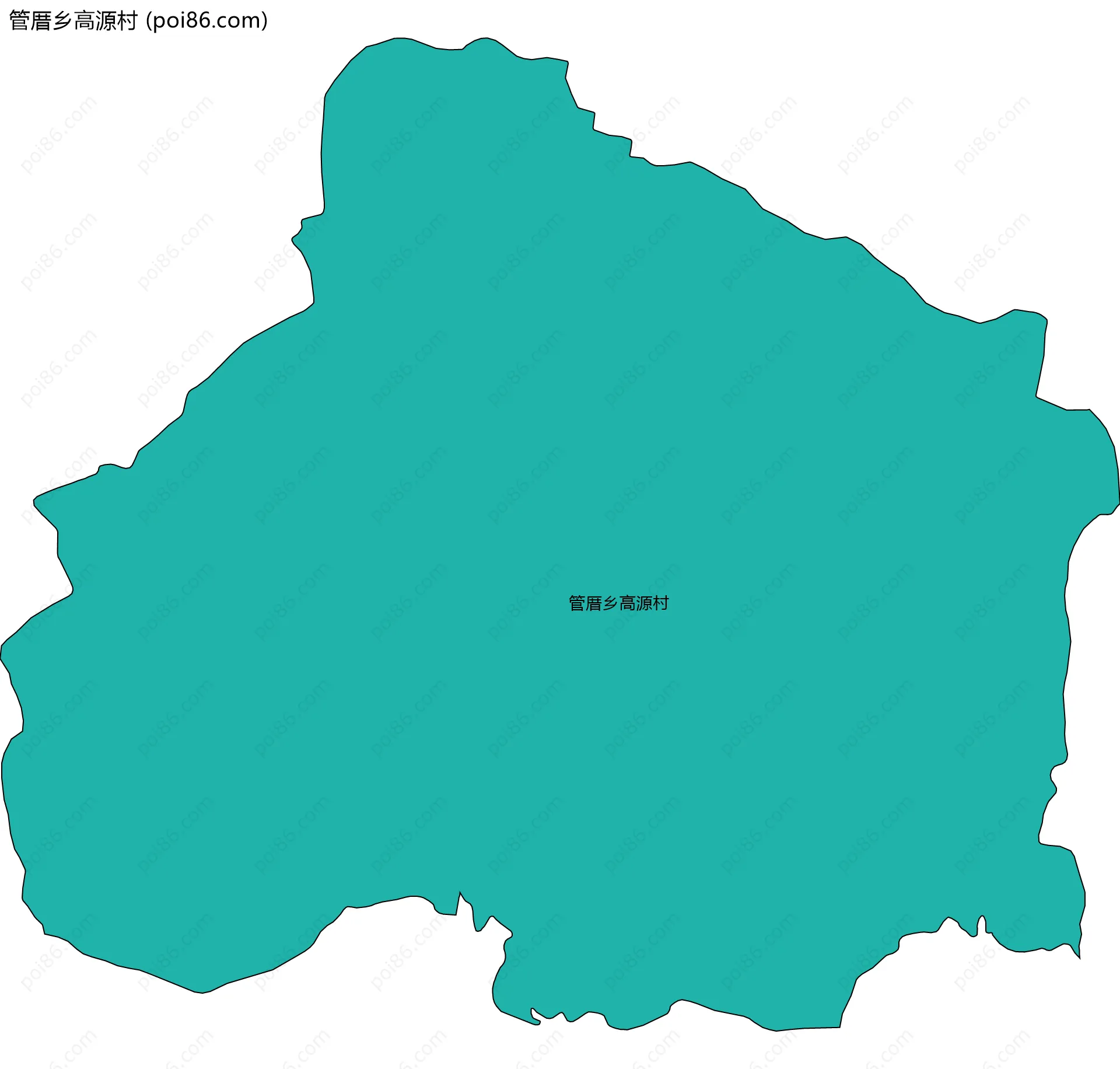 管厝乡高源村边界地图