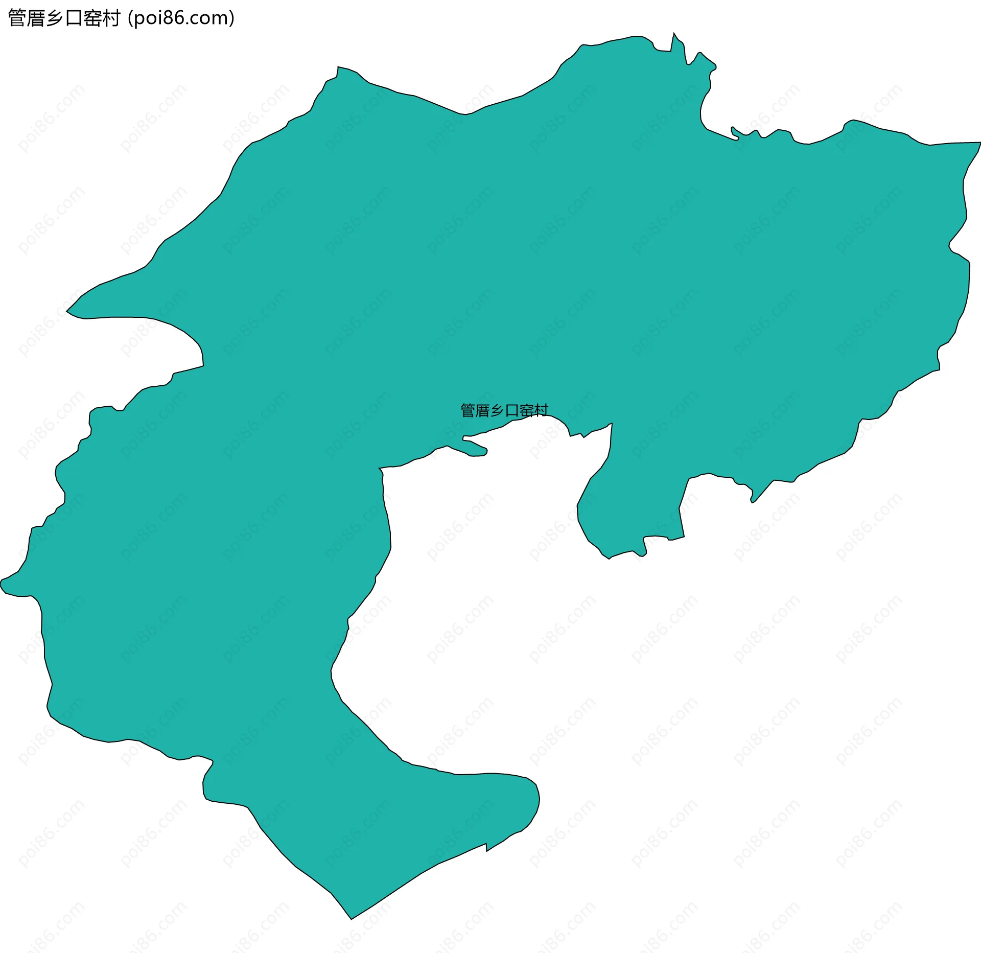 管厝乡口窑村边界地图