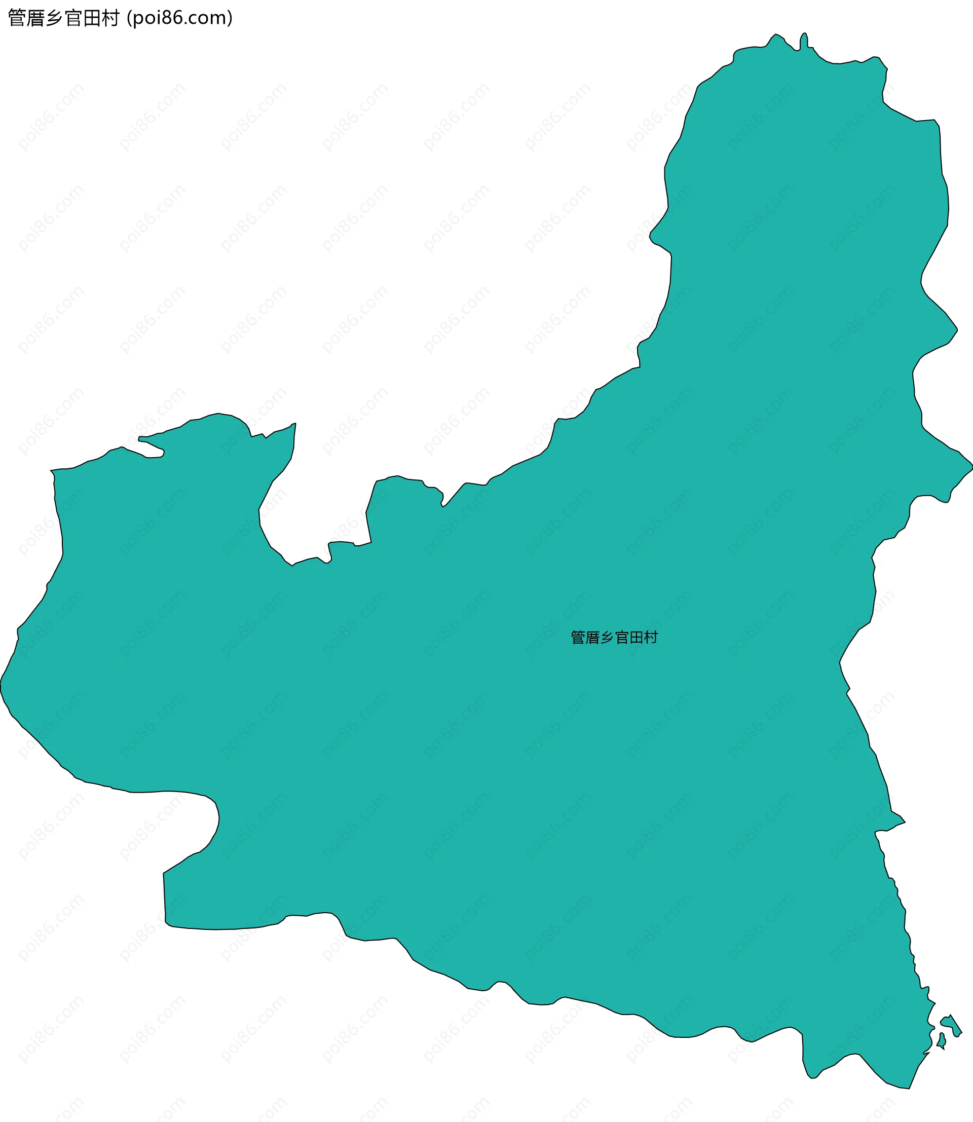 管厝乡官田村边界地图