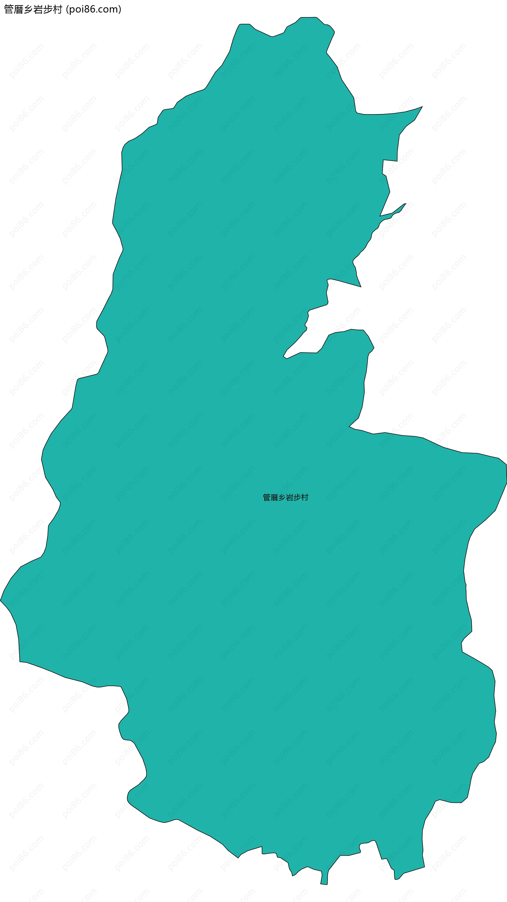 管厝乡岩步村边界地图