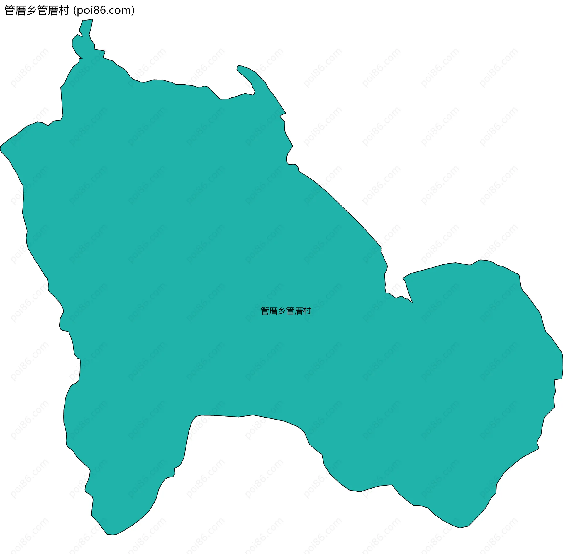 管厝乡管厝村边界地图