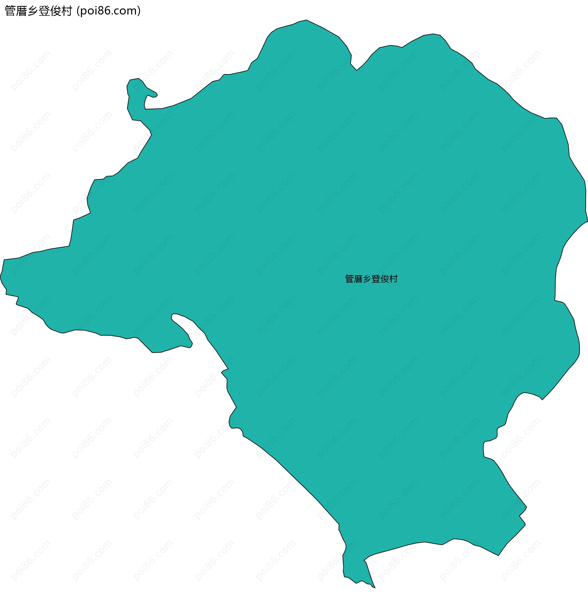 管厝乡登俊村边界地图