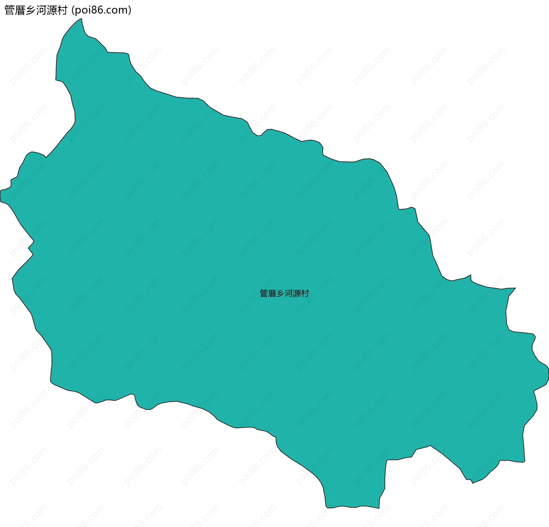 管厝乡河源村边界地图