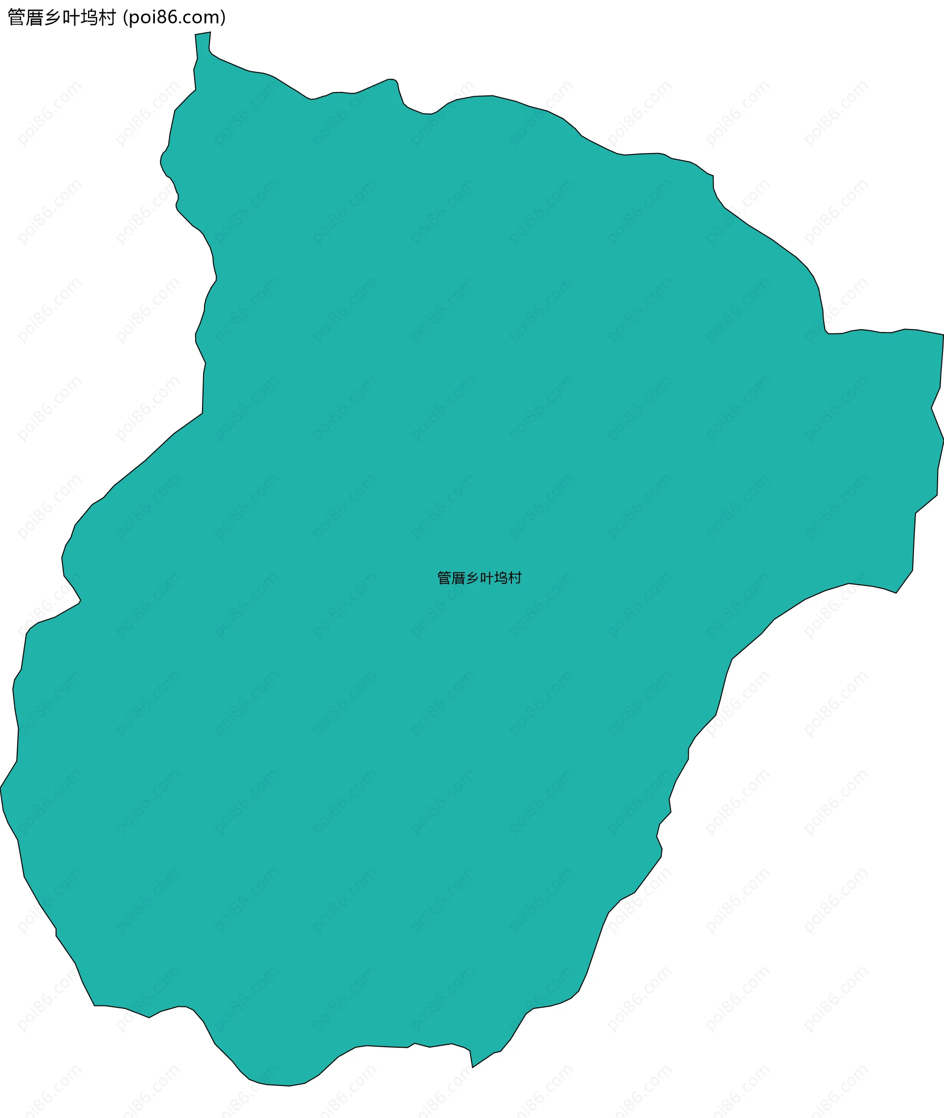 管厝乡叶坞村边界地图