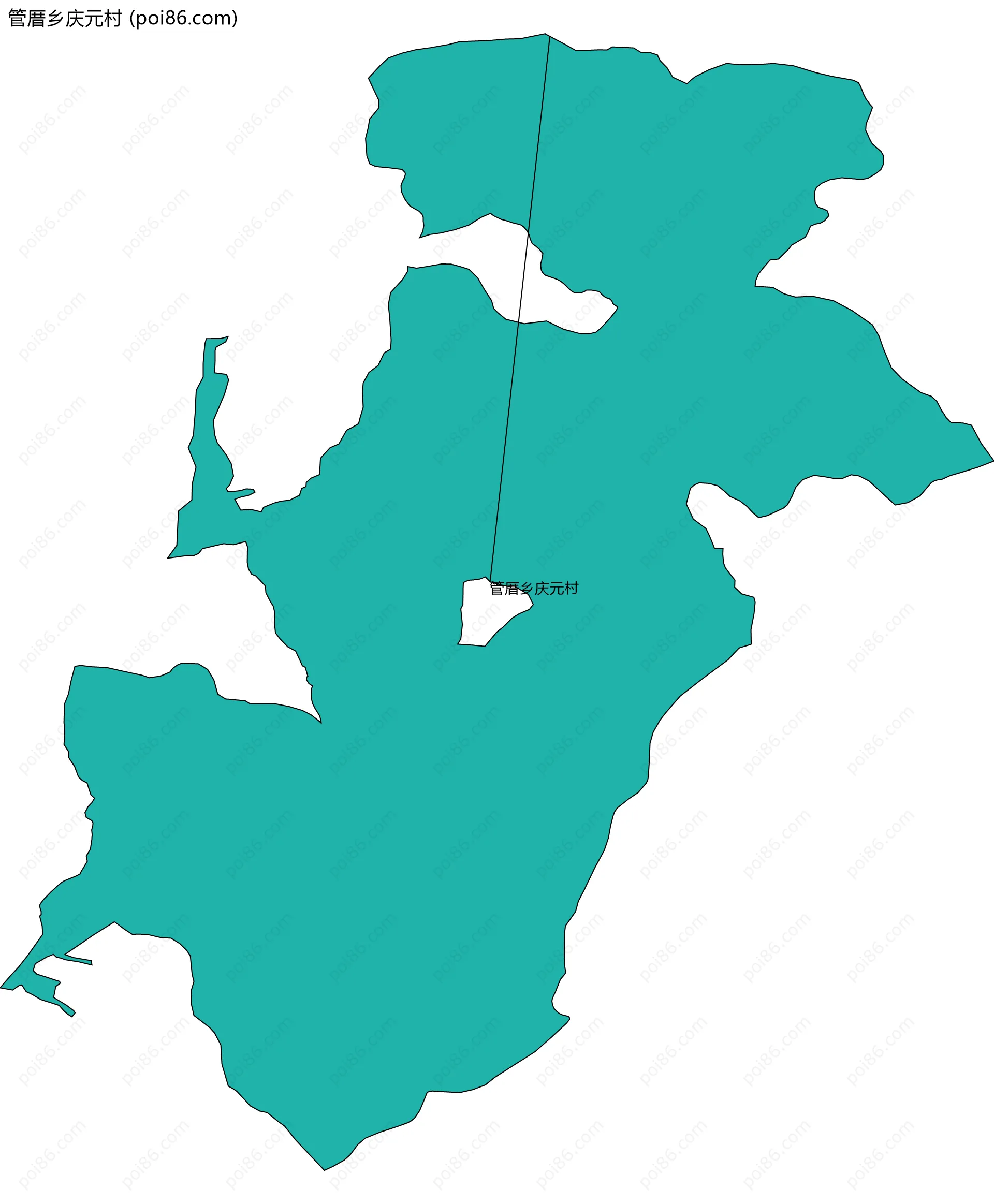 管厝乡庆元村边界地图