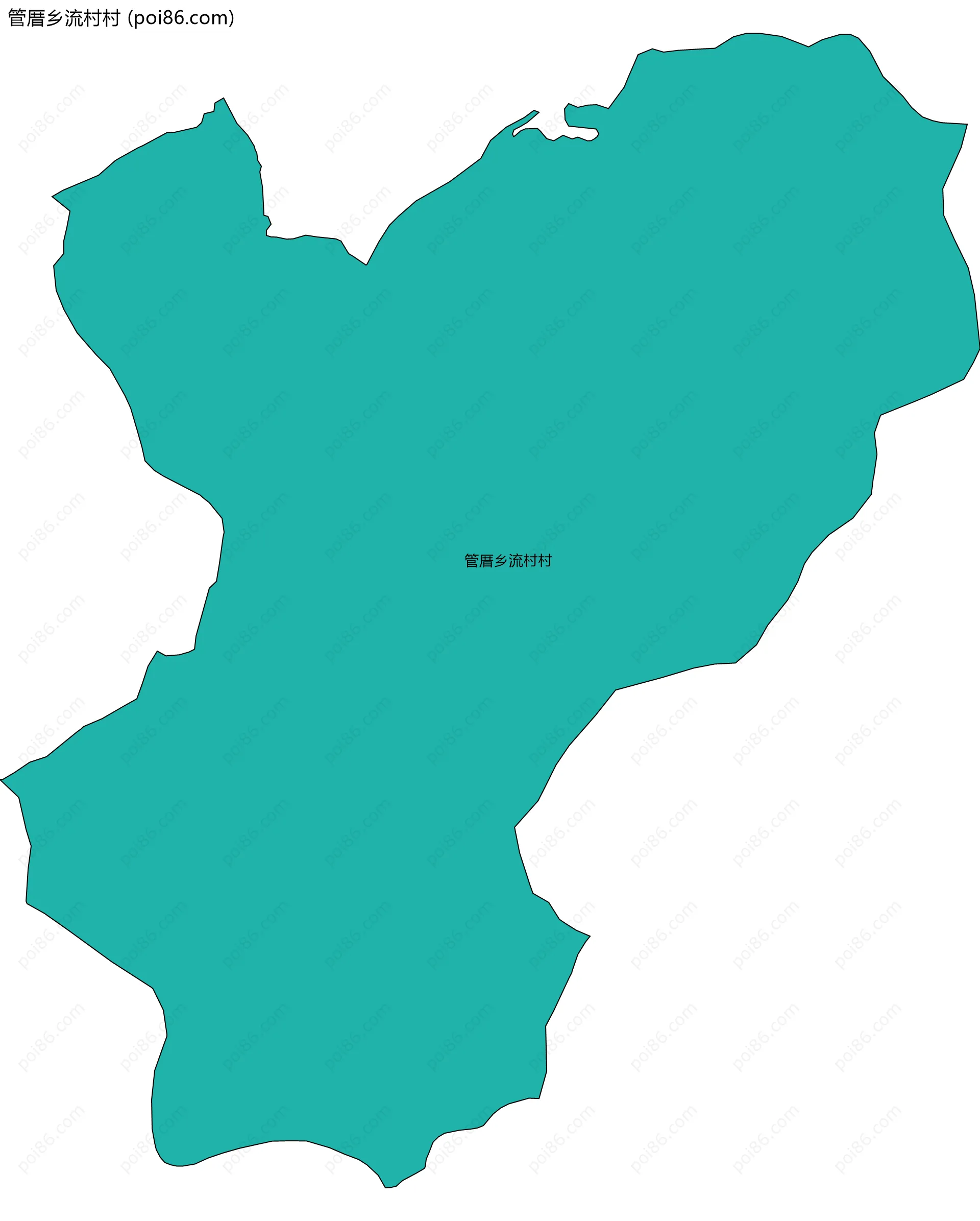 管厝乡流村村边界地图