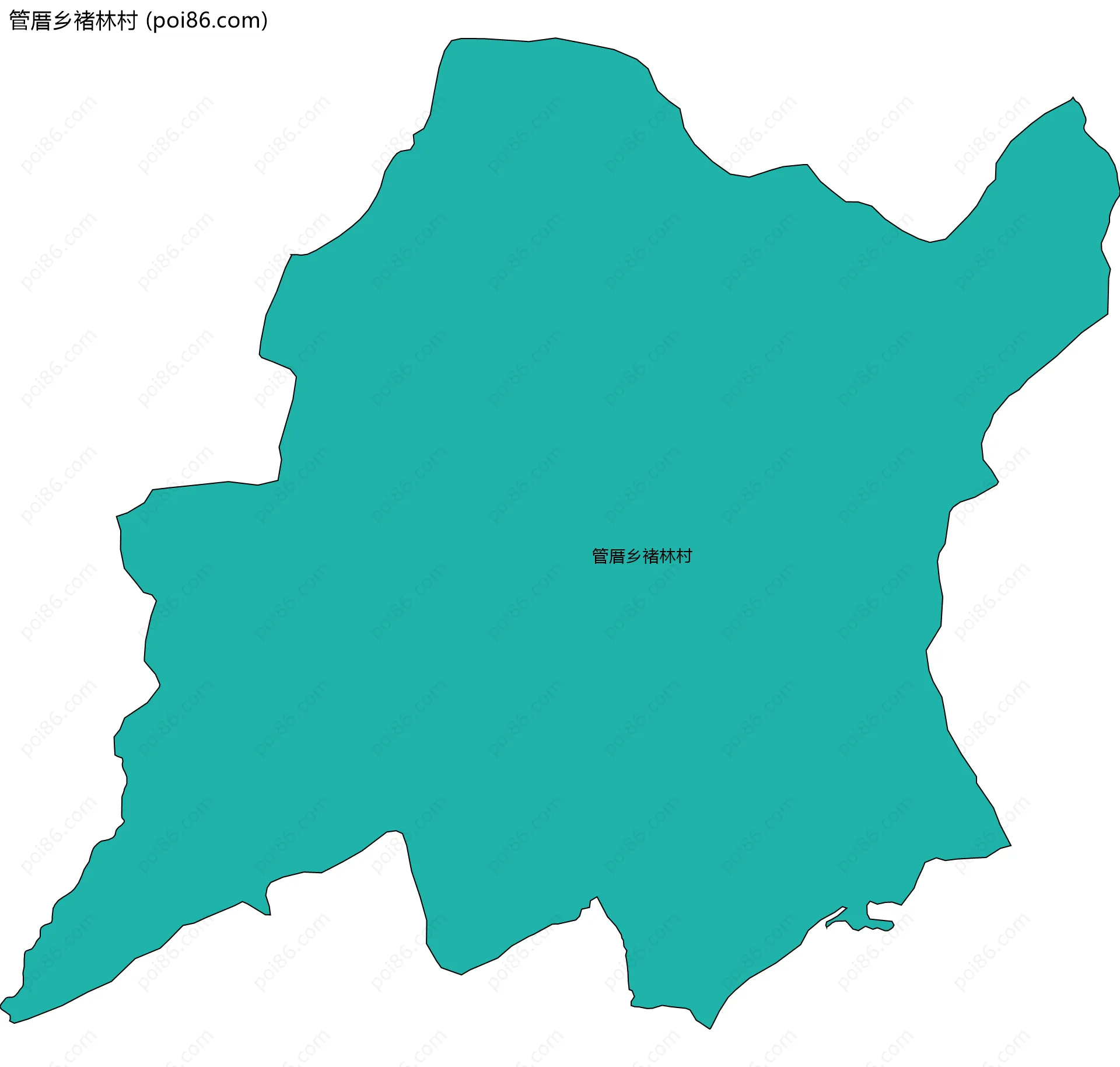 管厝乡褚林村边界地图