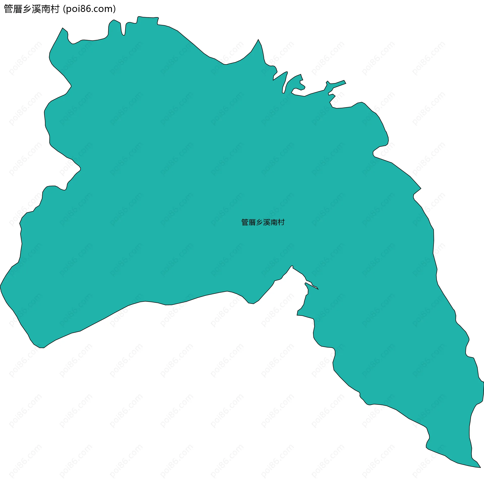 管厝乡溪南村边界地图