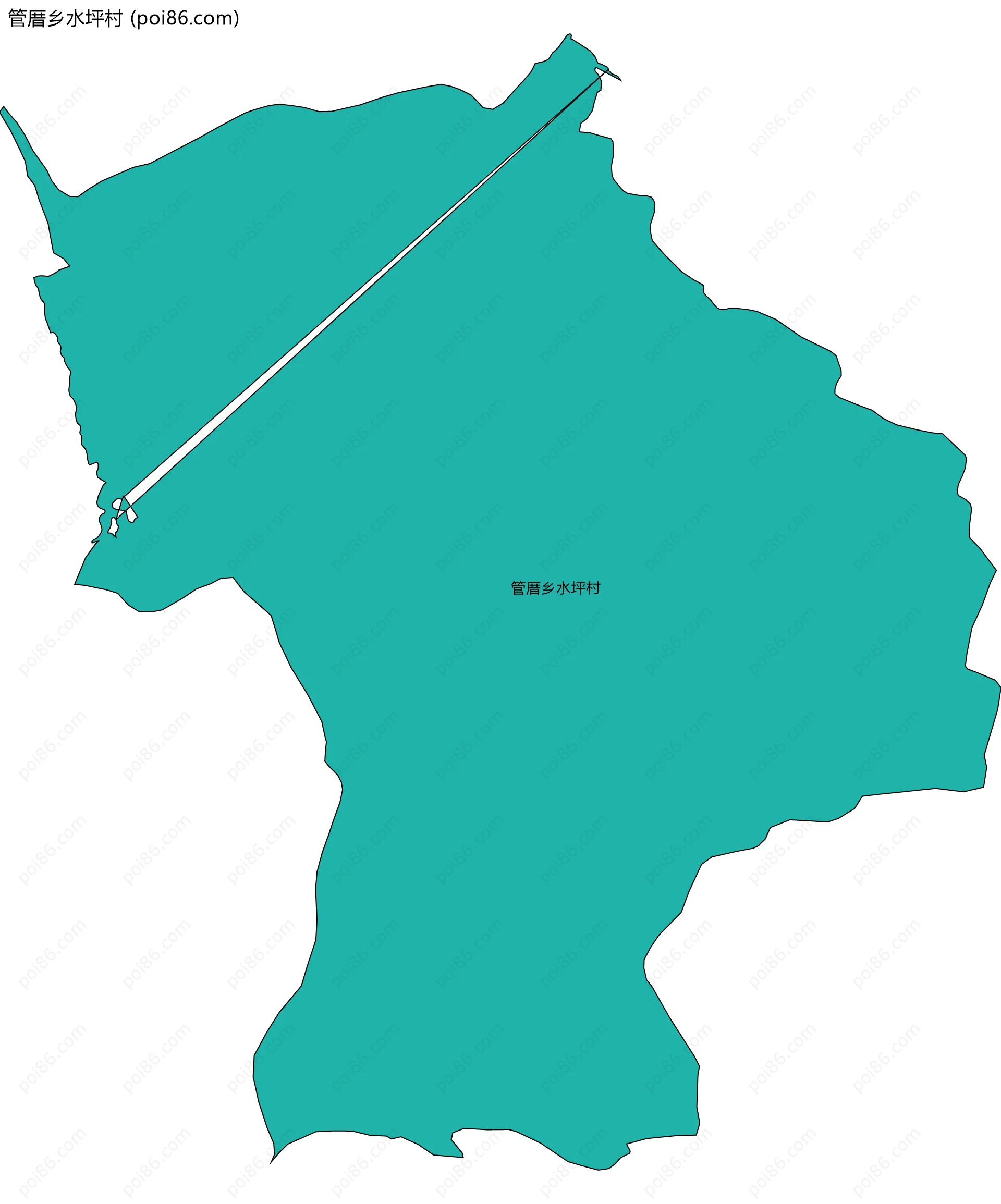 管厝乡水坪村边界地图