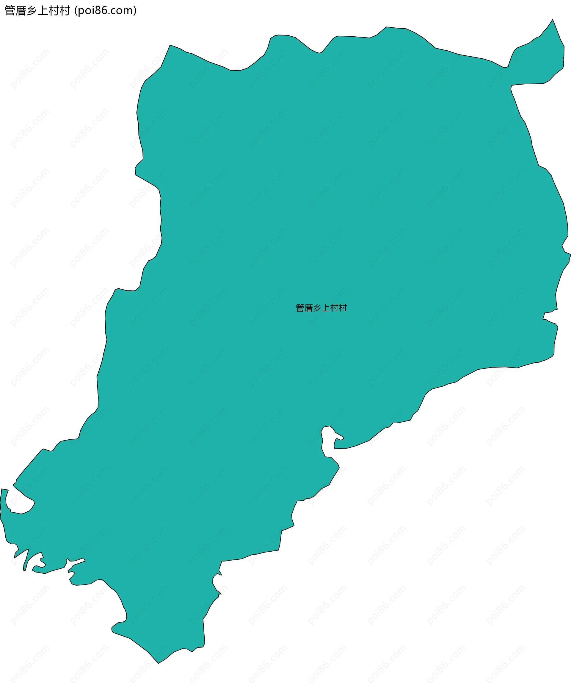 管厝乡上村村边界地图